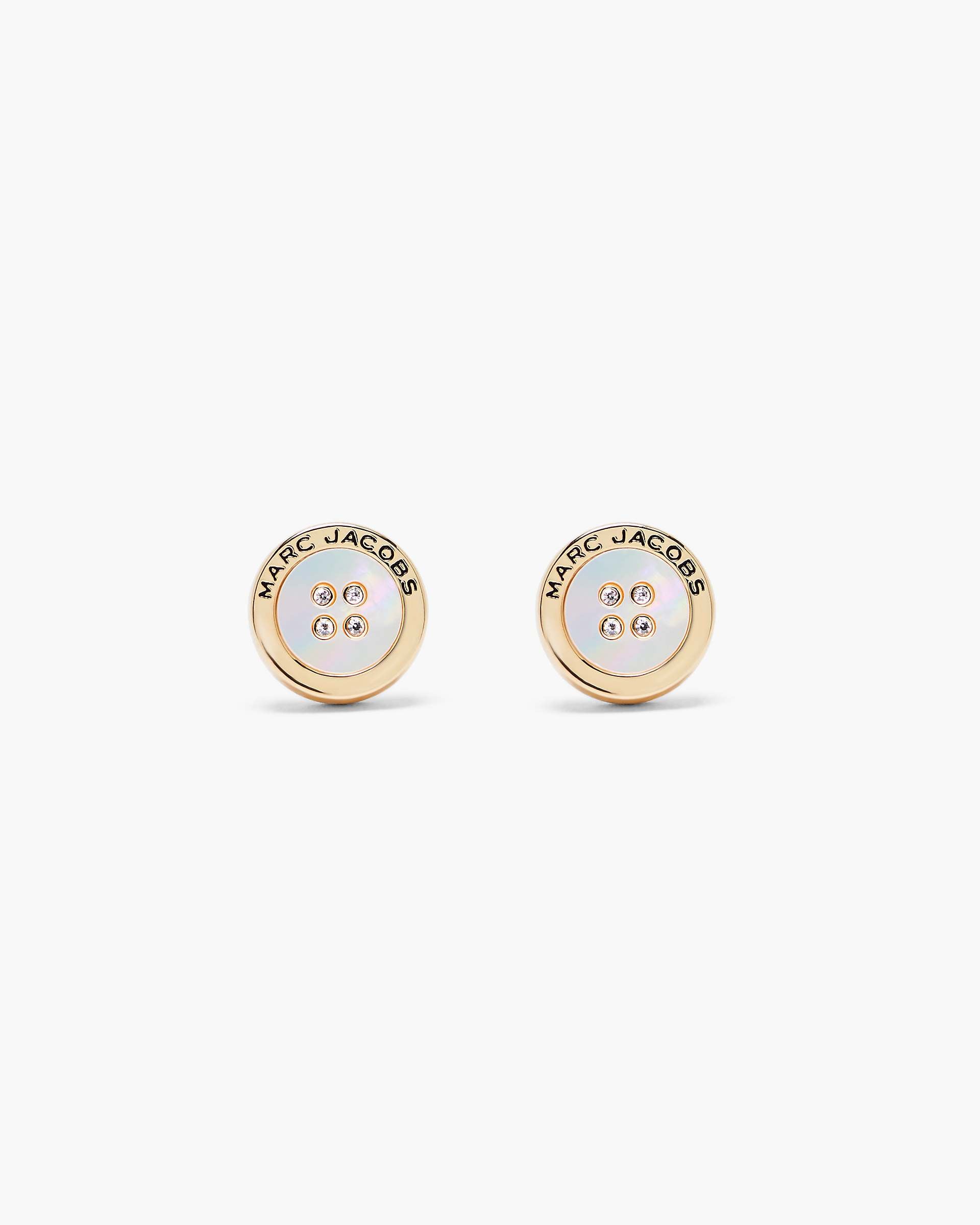Marc Jacobs Marc Jacobs The Button Mother Of Pearl Stud Earrings Gold/Mop Gold/mop