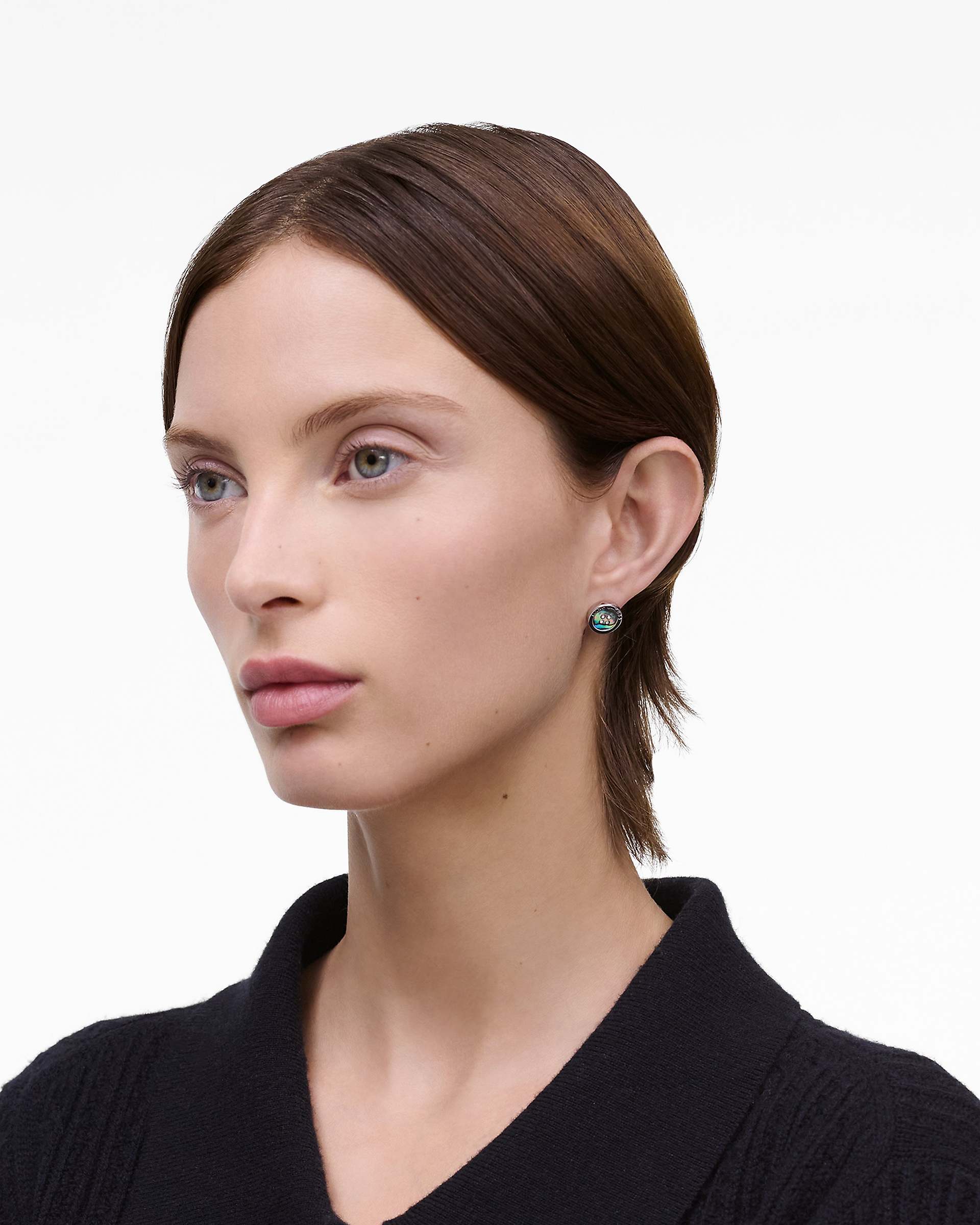 Marc Jacobs Marc Jacobs The Button Abalone Stud Earrings Silver/Abalone Silver/abalone