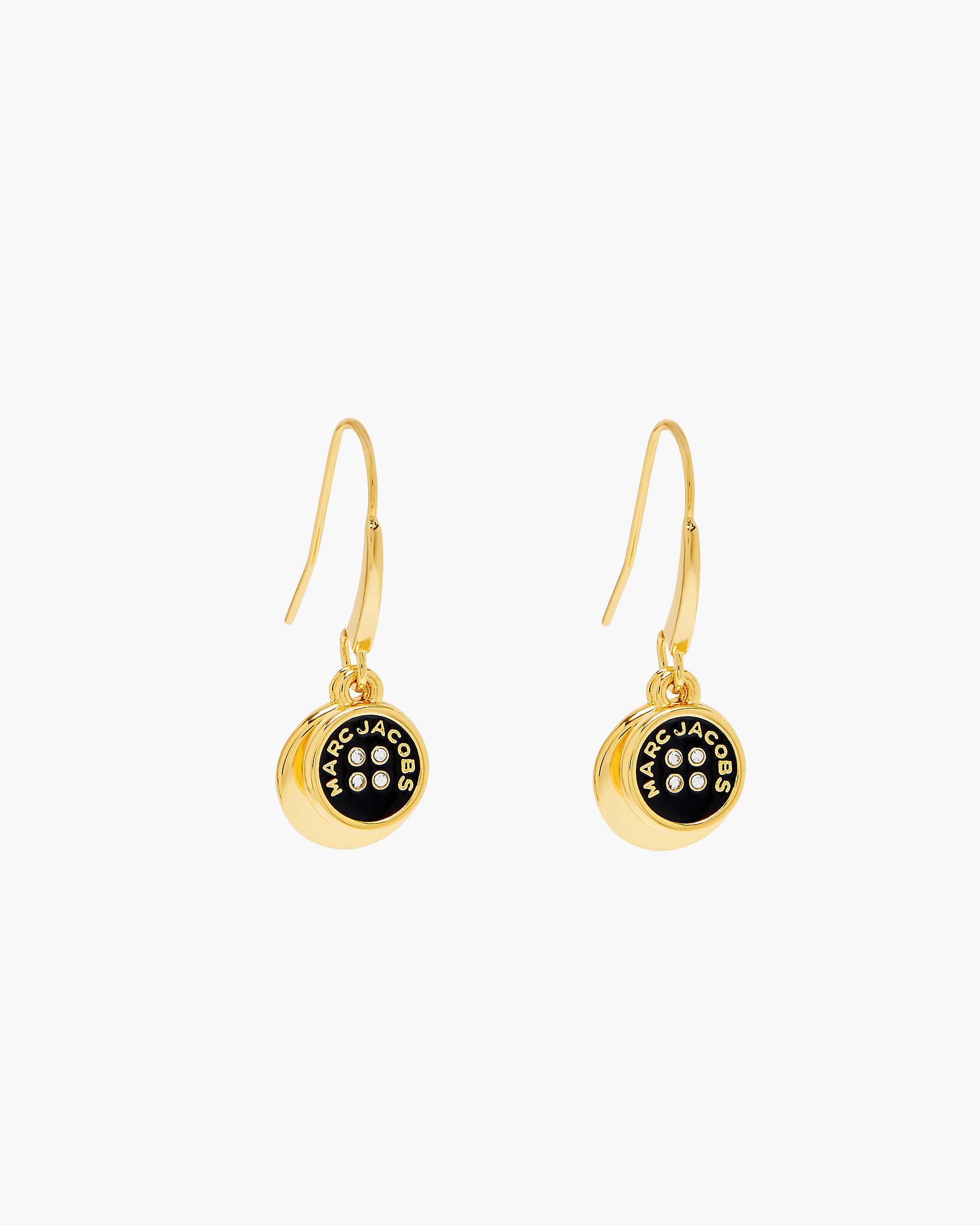 Marc Jacobs Marc Jacobs The Button Drop Earrings Gold/Black Gold/black
