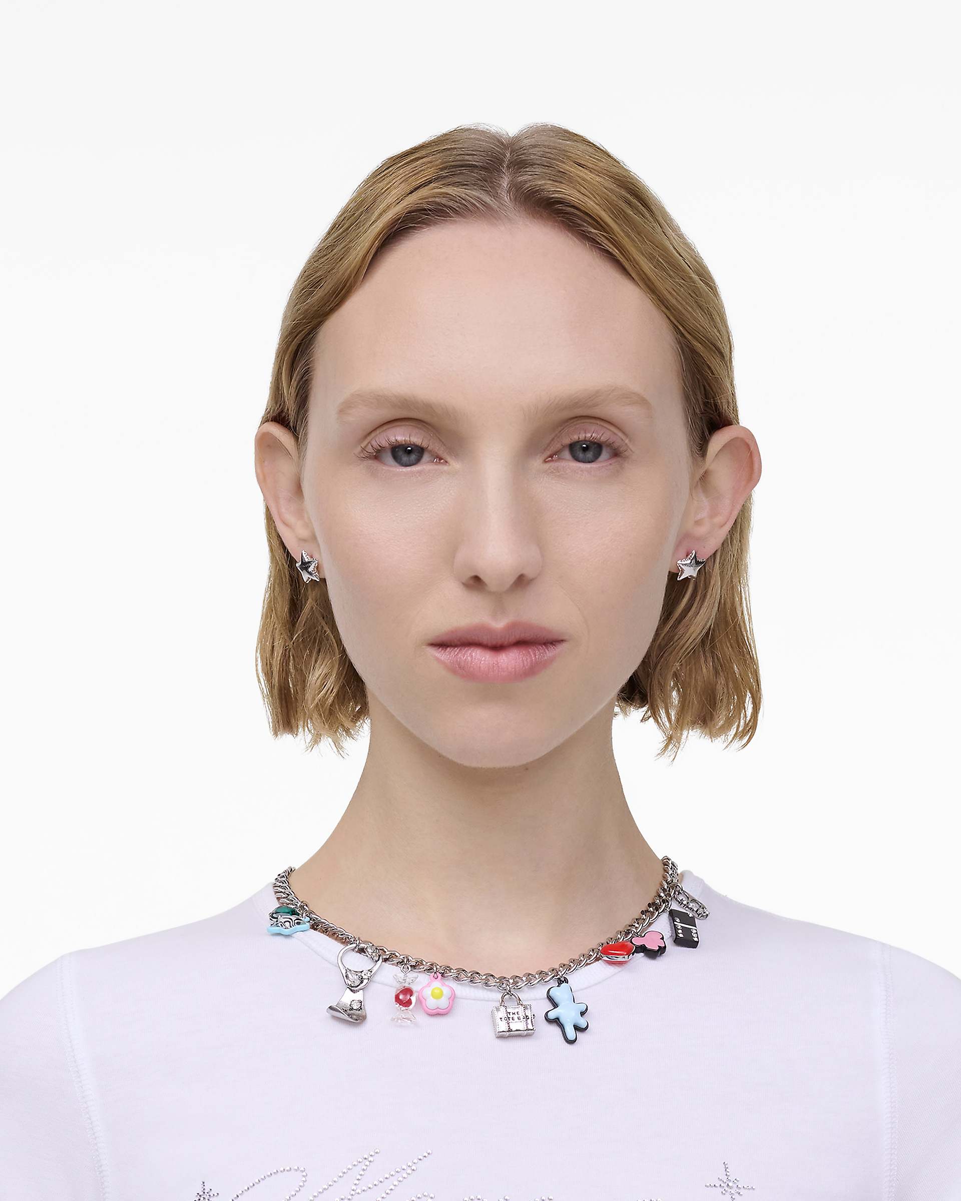 Marc Jacobs Marc Jacobs The Sticker Charm Necklace Silver Multi Silver Multi