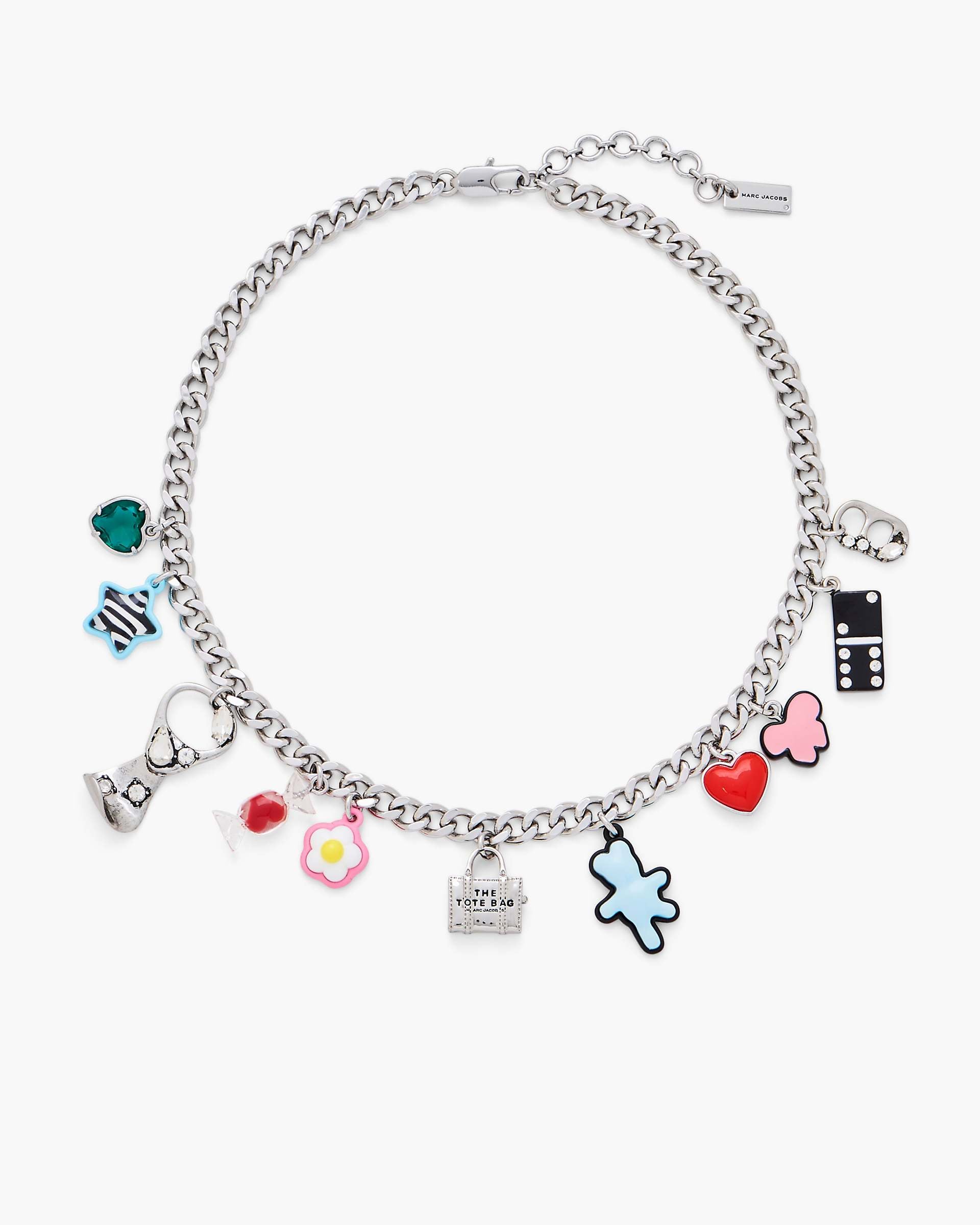 Marc Jacobs Marc Jacobs The Sticker Charm Necklace Silver Multi Silver Multi