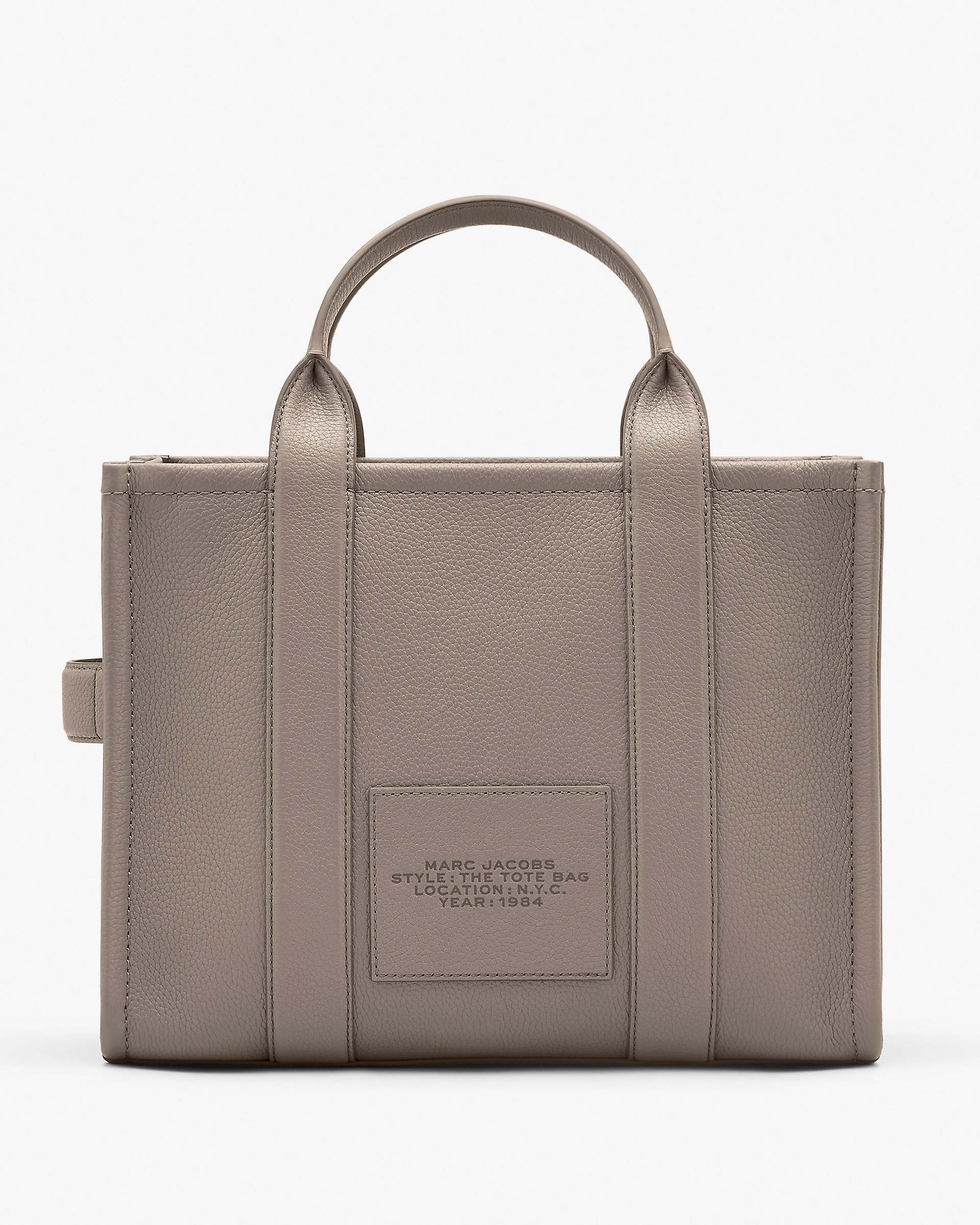 Marc Jacobs Marc Jacobs The Leather Medium Tote Bag Cement Cement