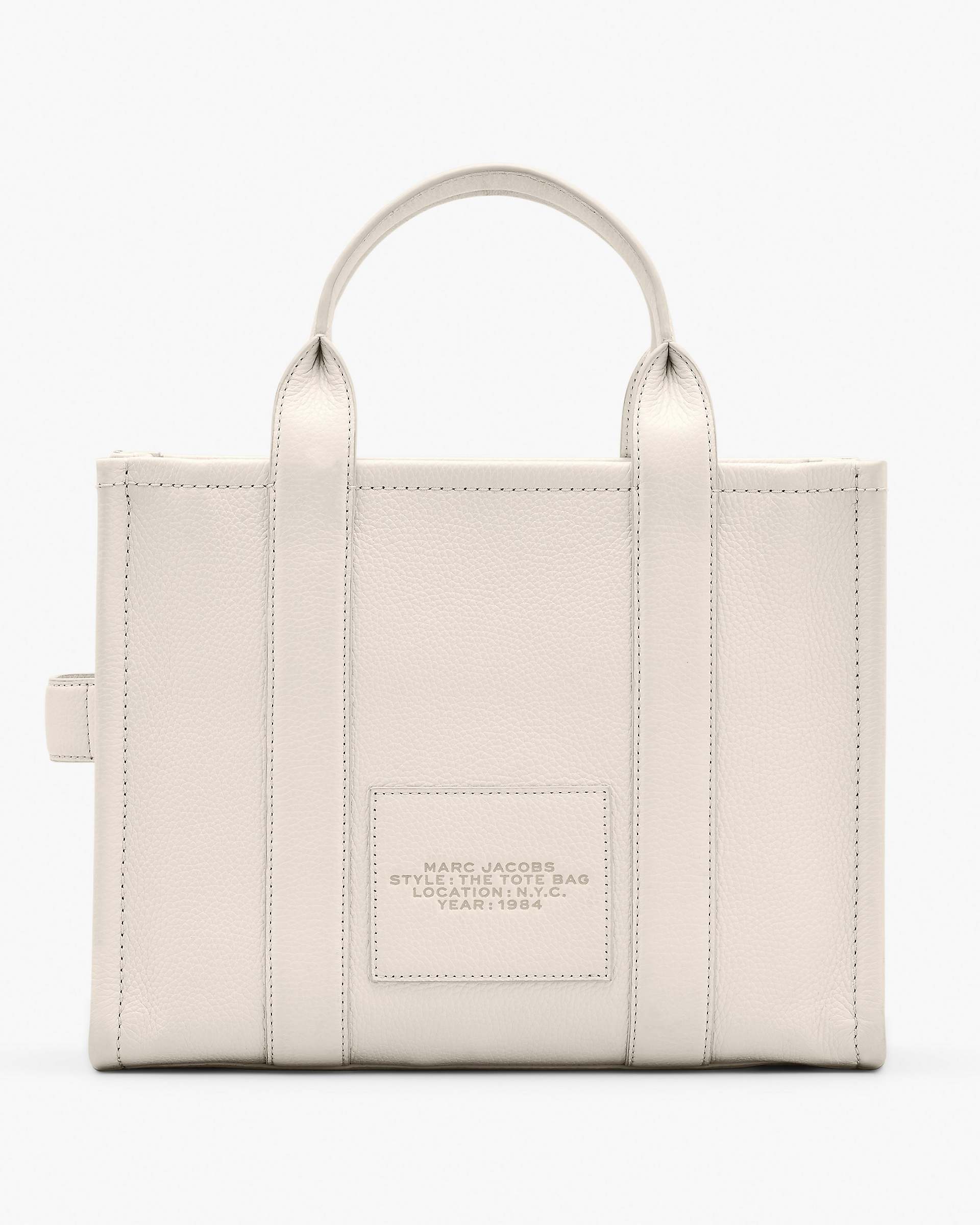 Marc Jacobs Marc Jacobs The Leather Medium Tote Bag Cotton/Silver Cotton/silver