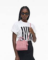 Marc Jacobs The Leather Crossbody Tote Bag Ribbon Pink