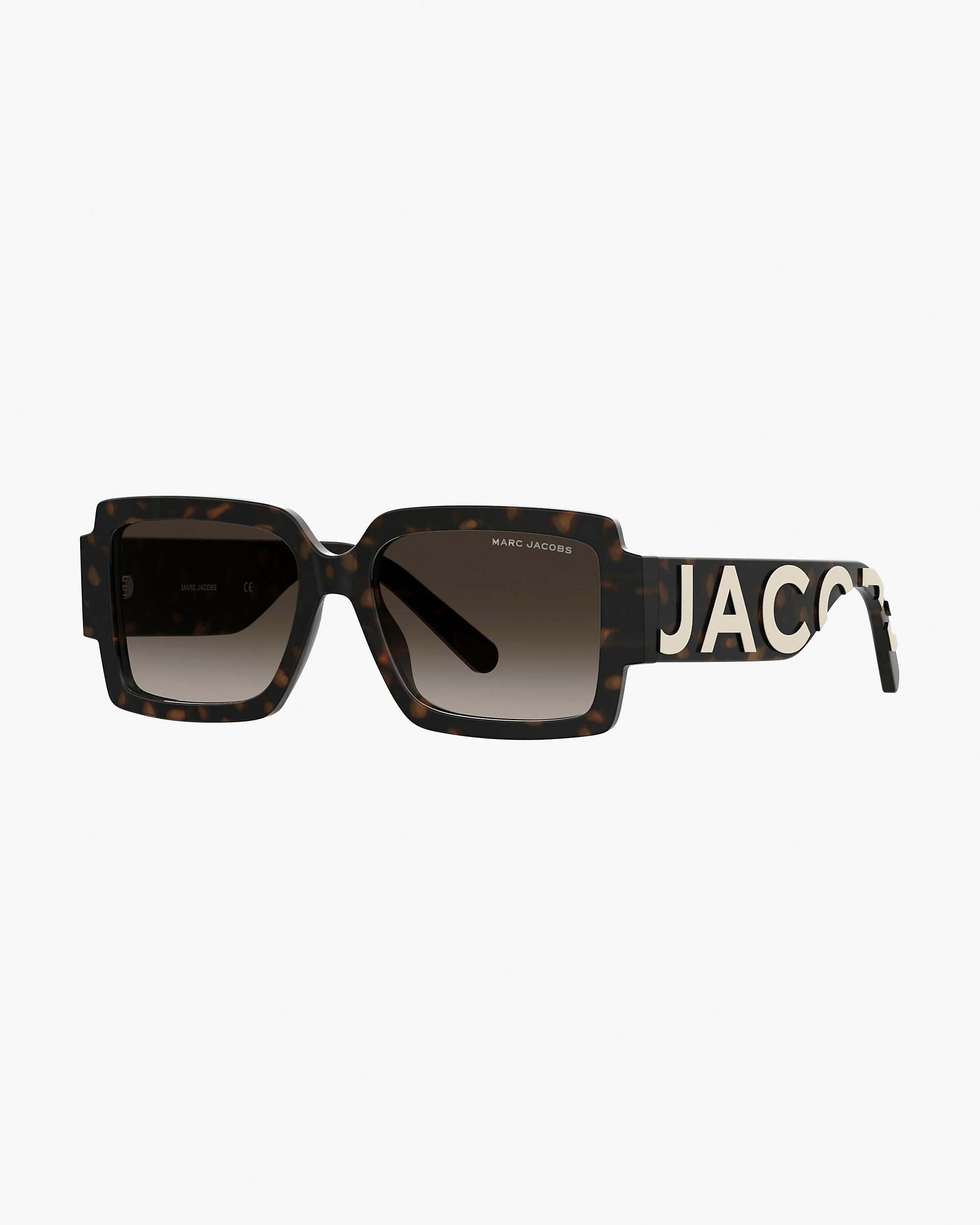 Marc Jacobs Marc Jacobs The Bold Logo Square Sunglasses Havana Havana