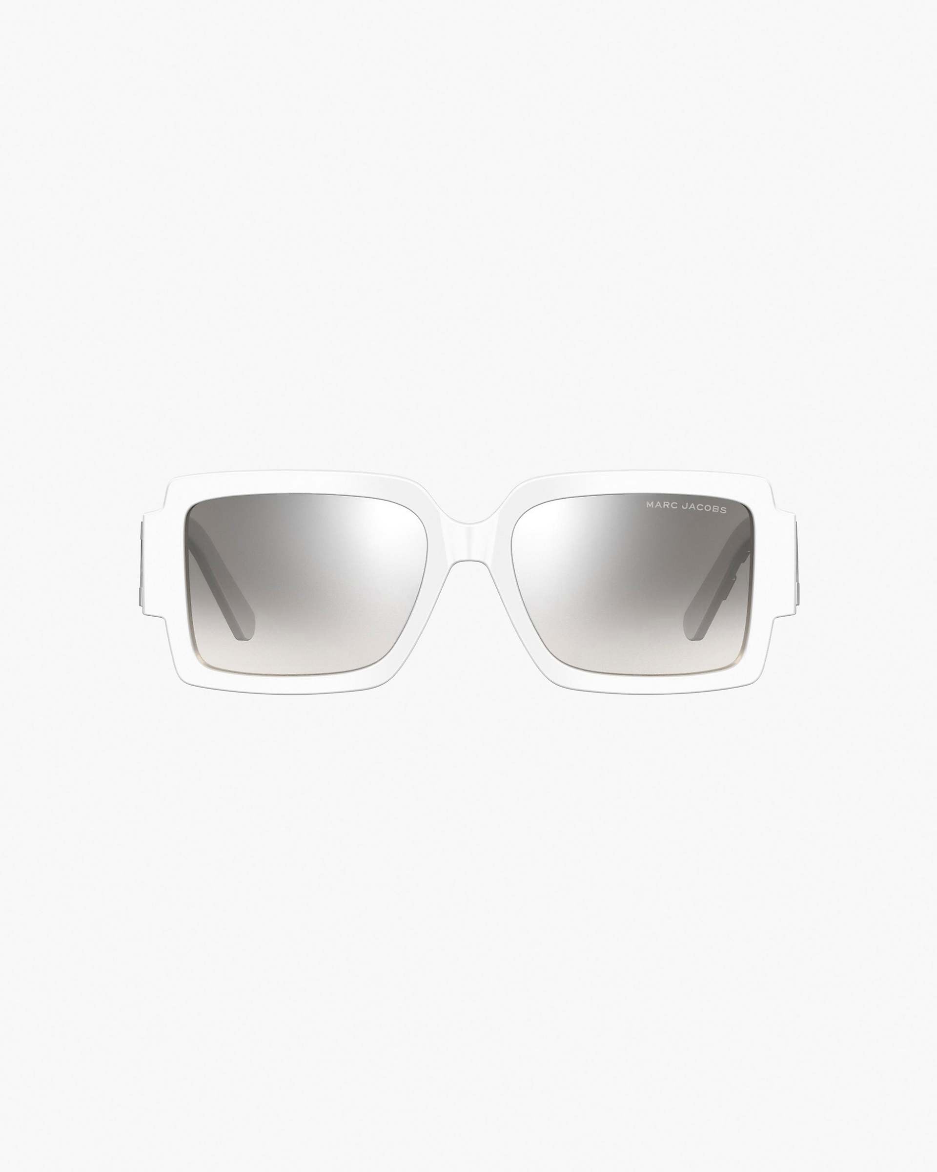 Marc Jacobs Marc Jacobs The Bold Logo Square Mirrored Sunglasses White/Grey White/grey