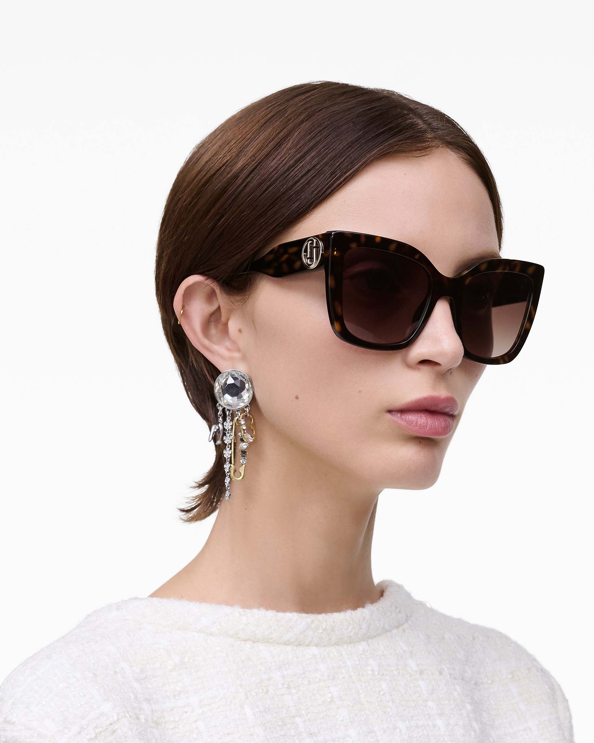 Marc Jacobs Marc Jacobs The J Marc Square Sunglasses Havana Havana
