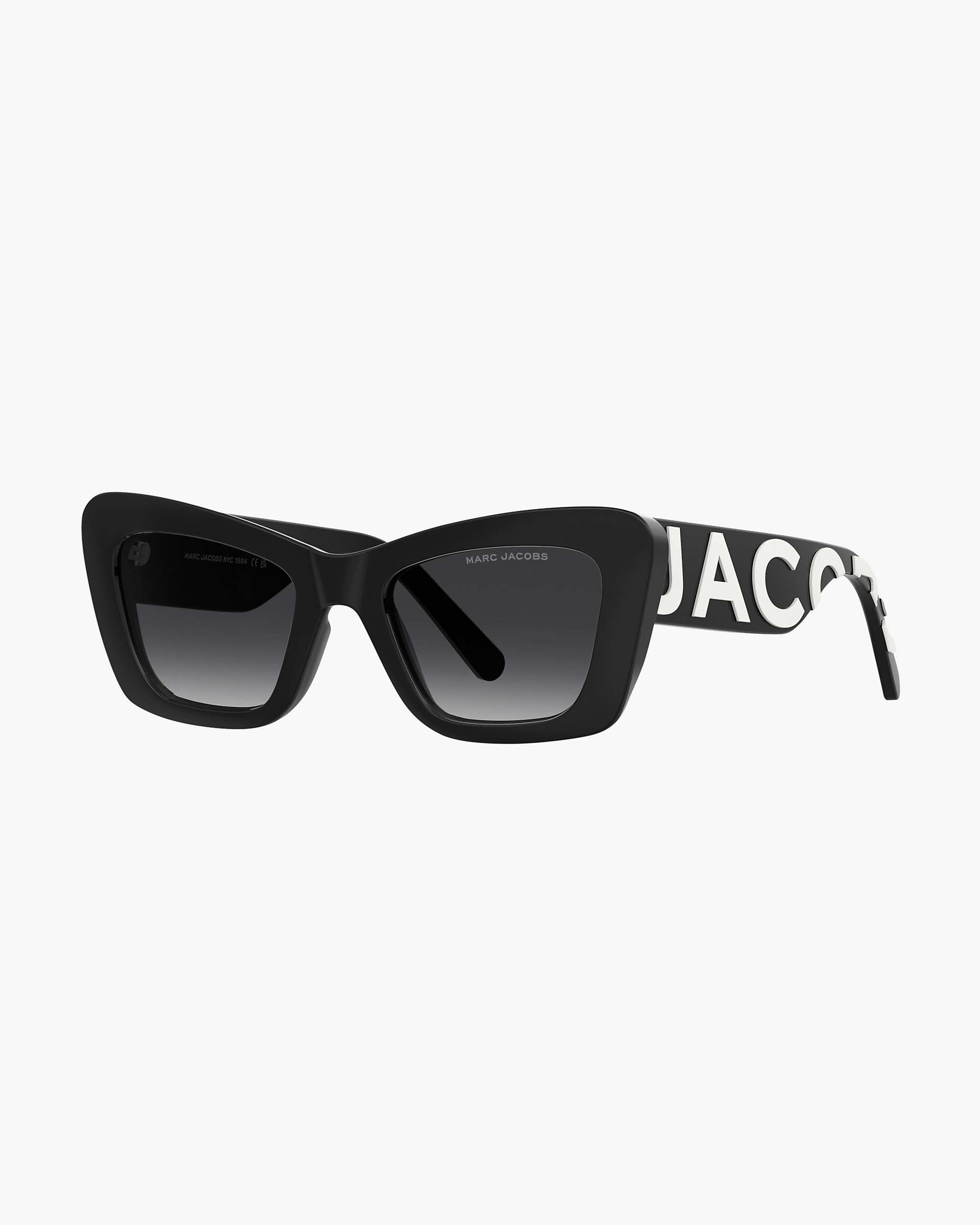 Marc Jacobs Marc Jacobs The Bold Logo Cat Eye Sunglasses Black/White Black/white