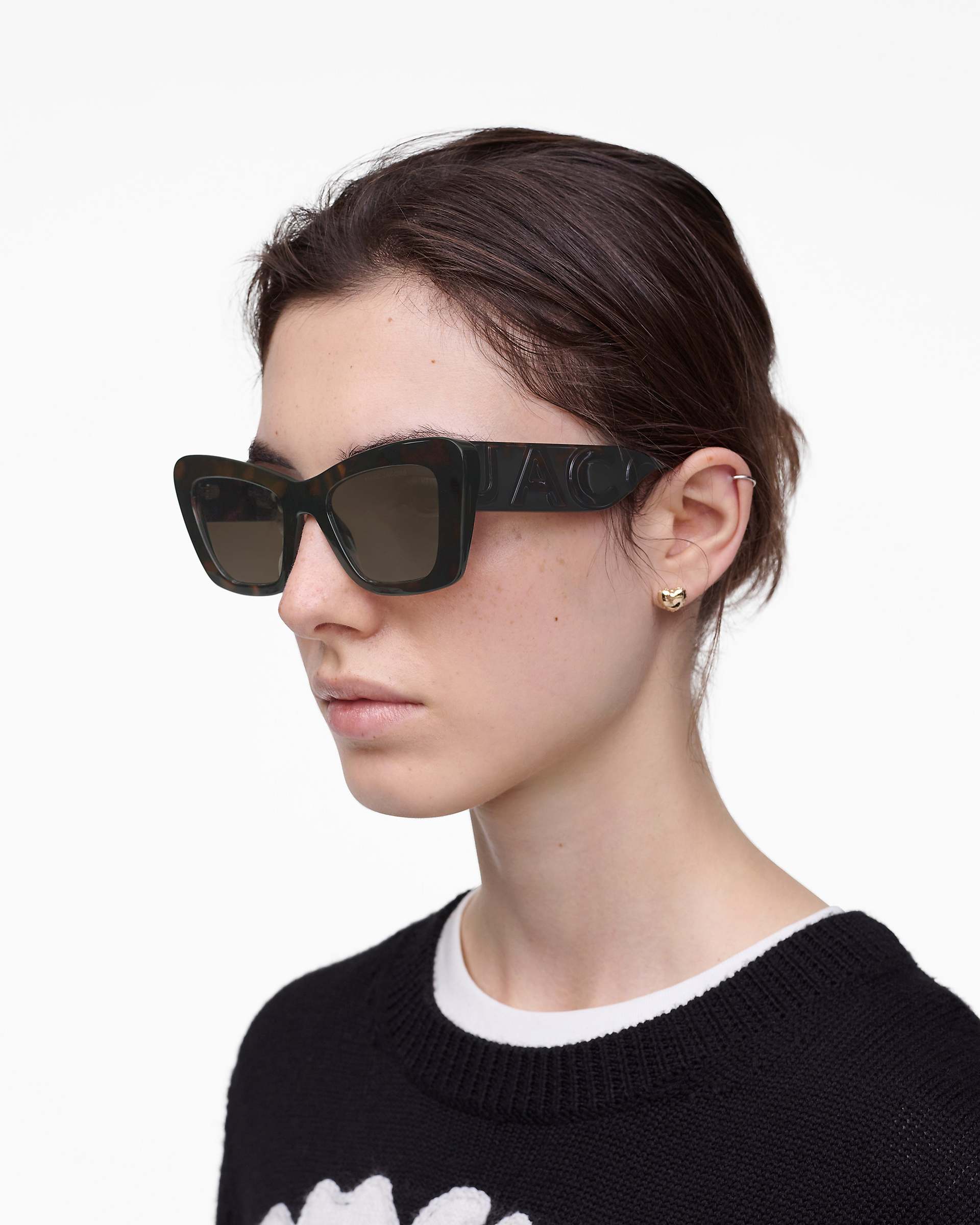 Marc Jacobs Marc Jacobs The Bold Logo Cat Eye Sunglasses Havana Havana