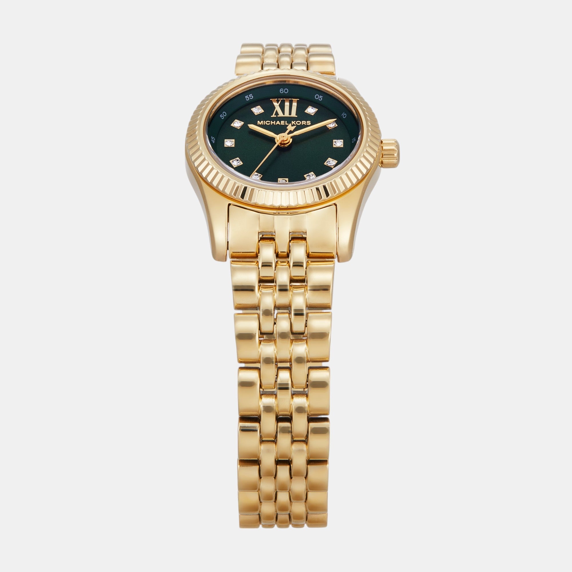 Michael Kors Lexington Women Quartz Green Dial Analog Stainless Steel Watch Mk4842