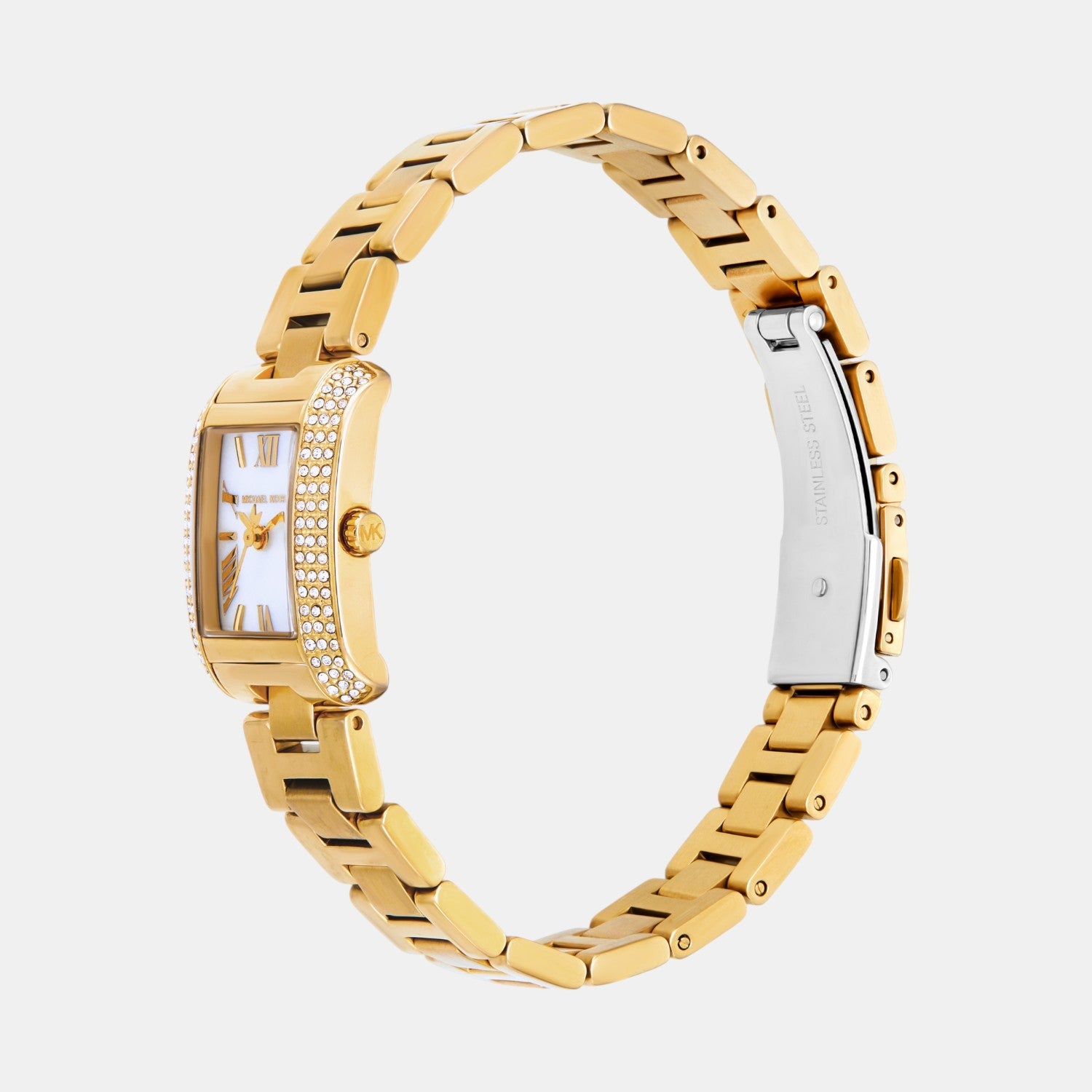 Michael Kors Emery Women Quartz Mother Of Pearl Dial Analog Stainless Steel Watch Mk4867