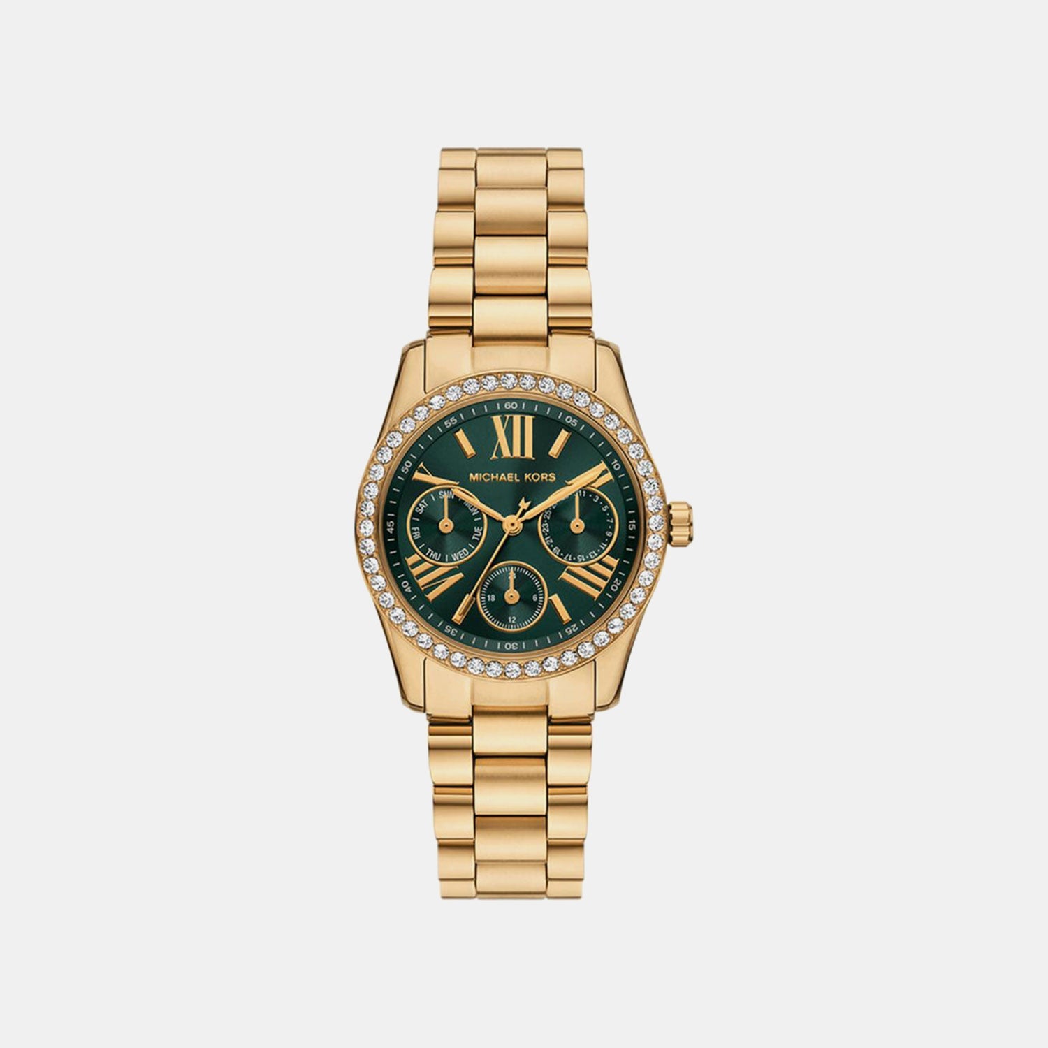 Michael Kors Lexington Women Quartz Green Dial Analog Stainless Steel Watch Mk4924