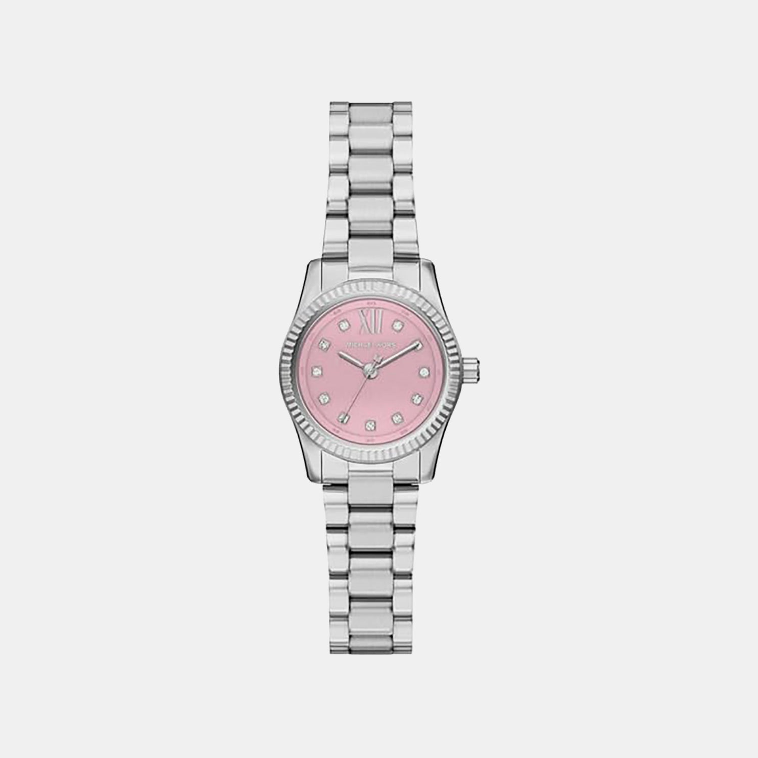 Michael Kors Lexington Women Quartz Pink Dial Analog Stainless Steel Watch Mk4996