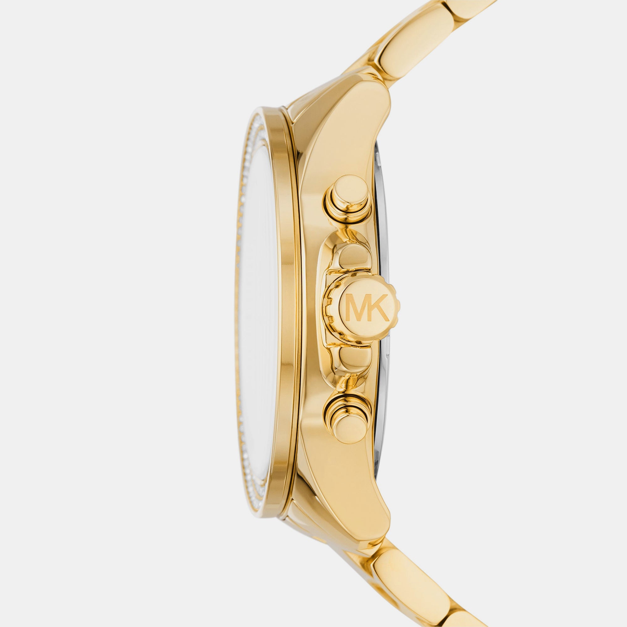Michael Kors Wren Women Quartz Gold Dial Chronograph Stainless Steel Watch Mk7428
