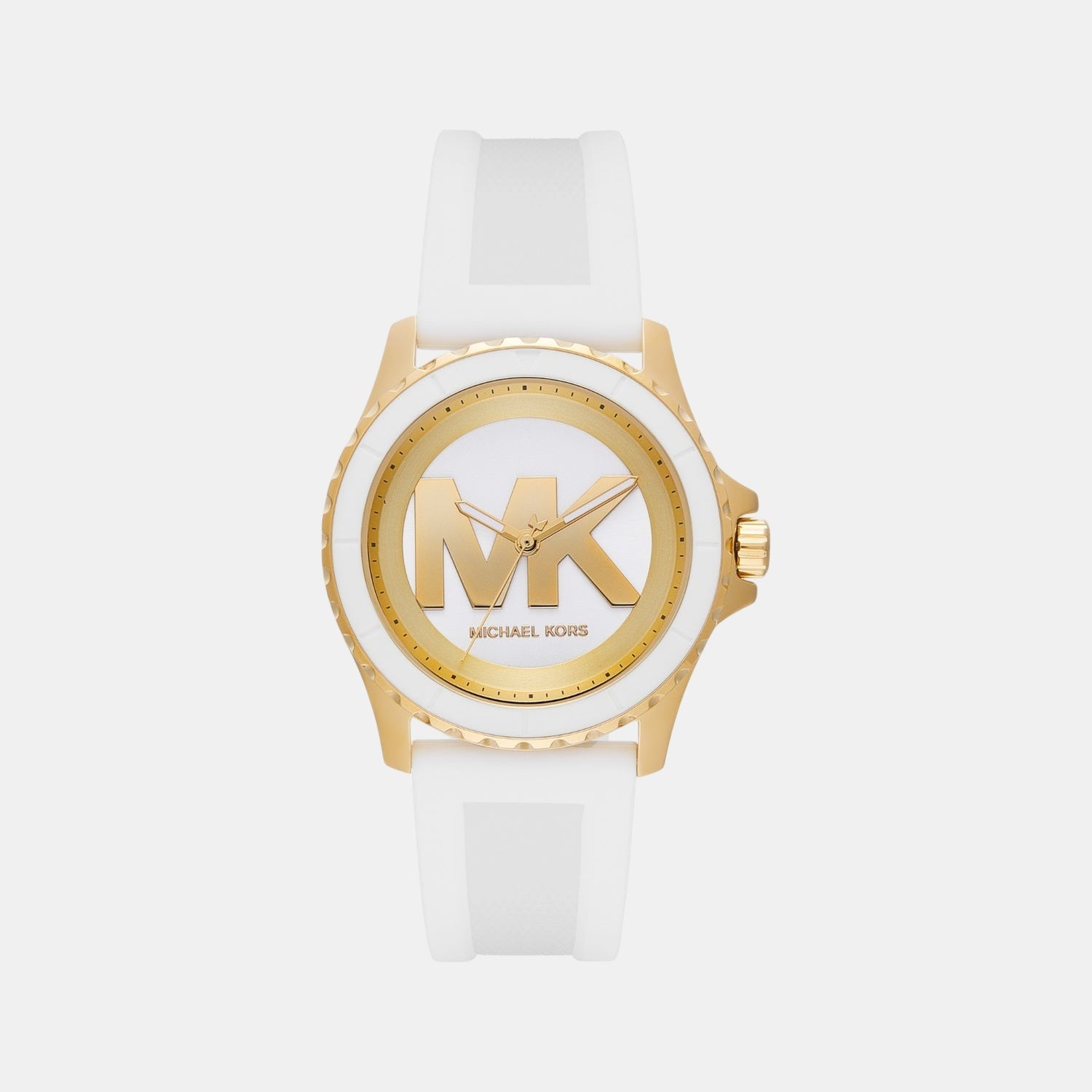 Michael Kors Everest Women Quartz White Dial Analog Silicone Watch Mk7535
