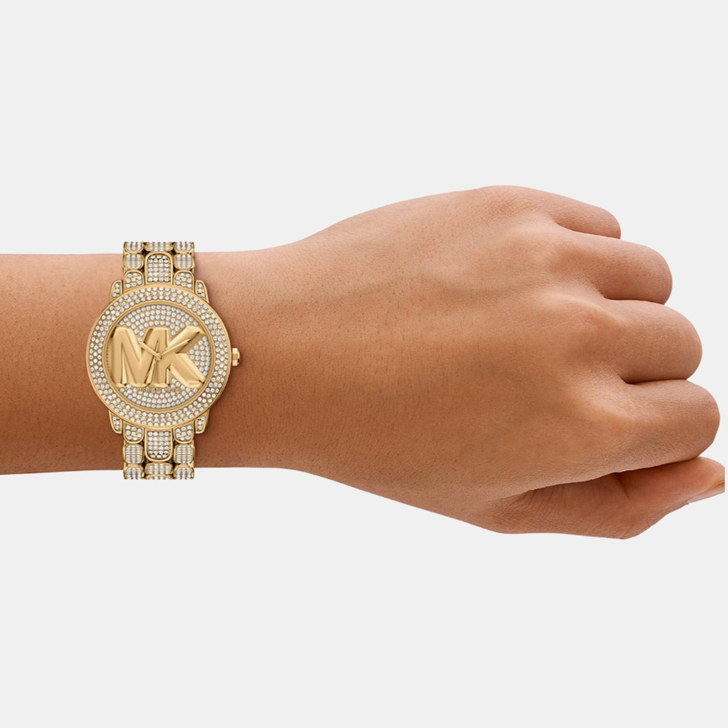 Michael Kors Phoebe Women Quartz Gold Dial Analog Stainless Steel Watch Mk7565