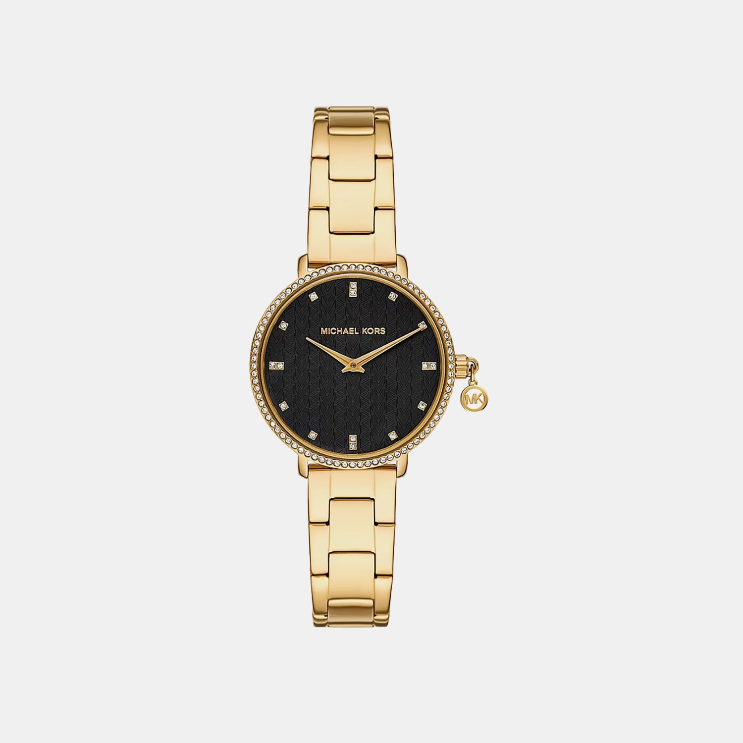 Michael Kors Mini Pyper Pave Women Quartz Black Dial Analog Stainless Steel Watch Mk7616
