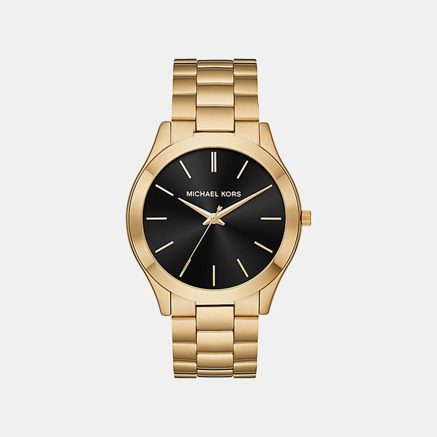 Michael Kors Slim Runway Men Quartz Black Dial Analog Stainless Steel Watch Mk8621