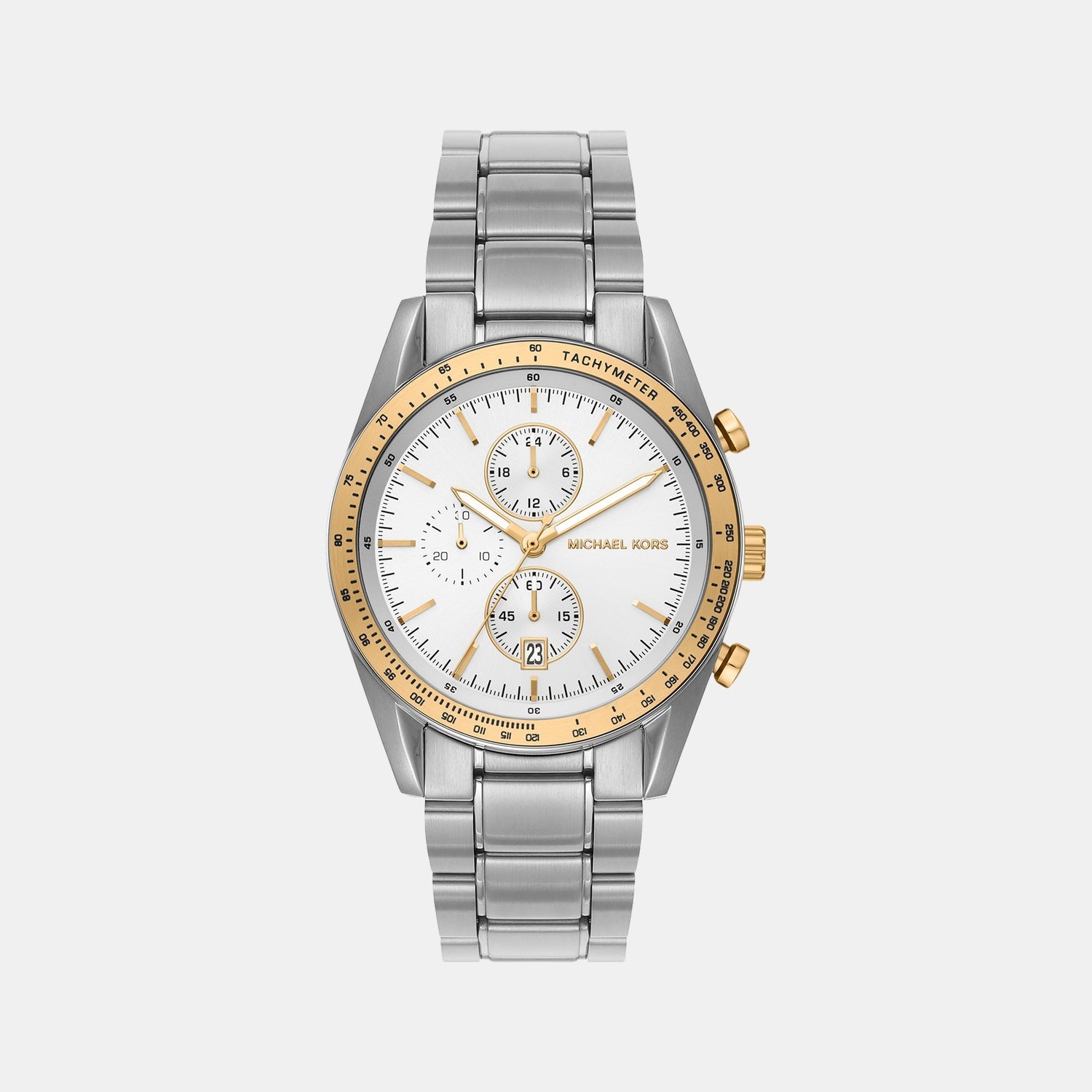 Michael Kors Warren Men Quartz White Dial Chronograph Stainless Steel Watch Mk9112