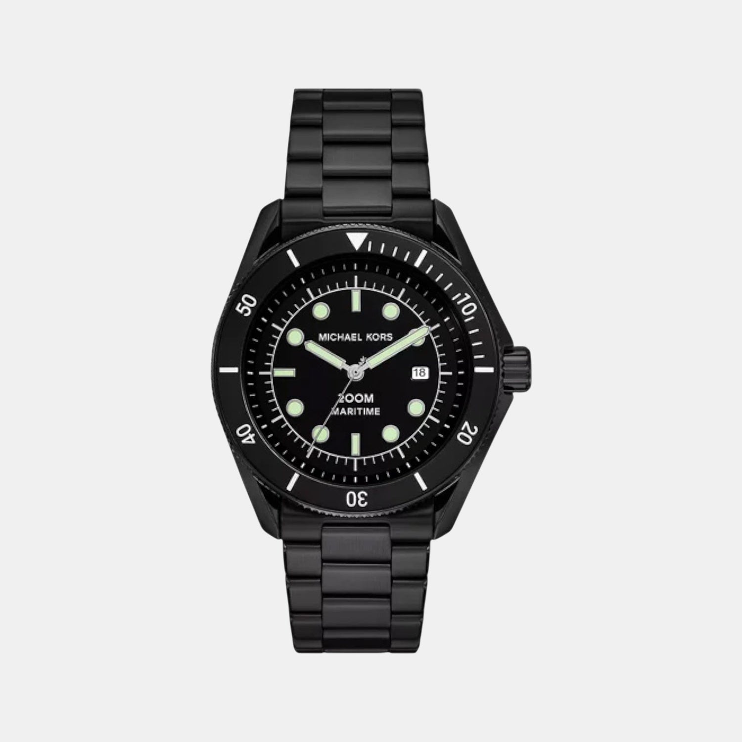 Michael Kors Maritime Men Quartz Black Dial Analog Stainless Steel Watch Mk9181