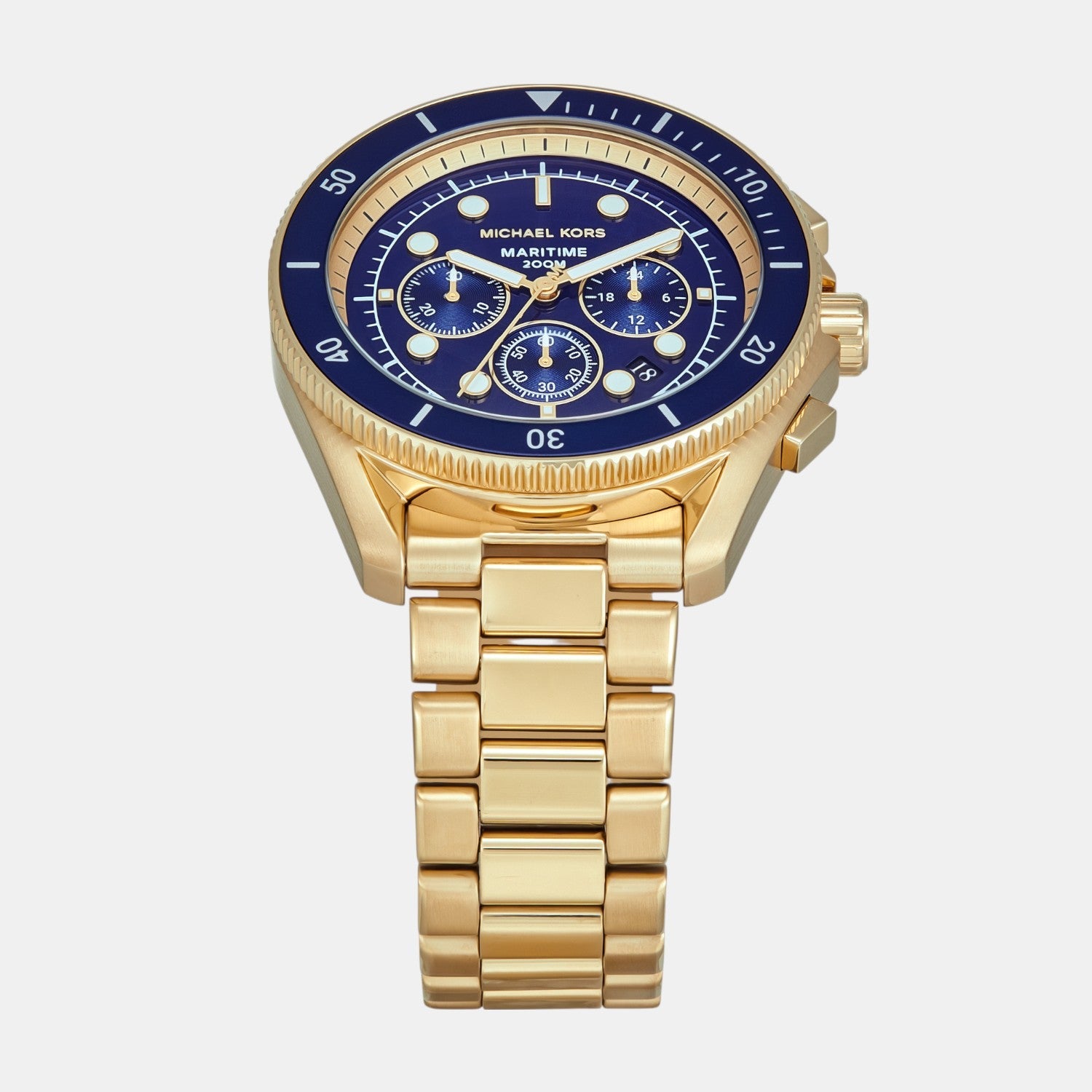 Michael Kors Maritime Men Quartz Blue Dial Chronograph Stainless Steel Watch Mk9202