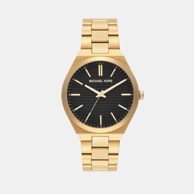 Michael Kors Lenox Men Quartz Black Dial Analog Stainless Steel Watch Mk9226
