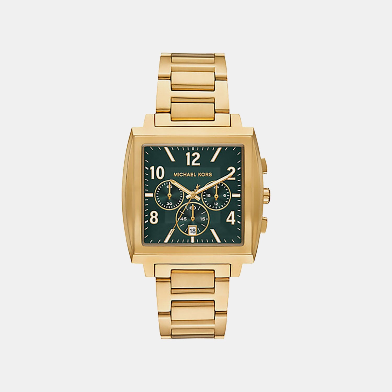 Michael Kors Rhys Men Quartz Green Dial Chronograph Stainless Steel Watch Mk9229