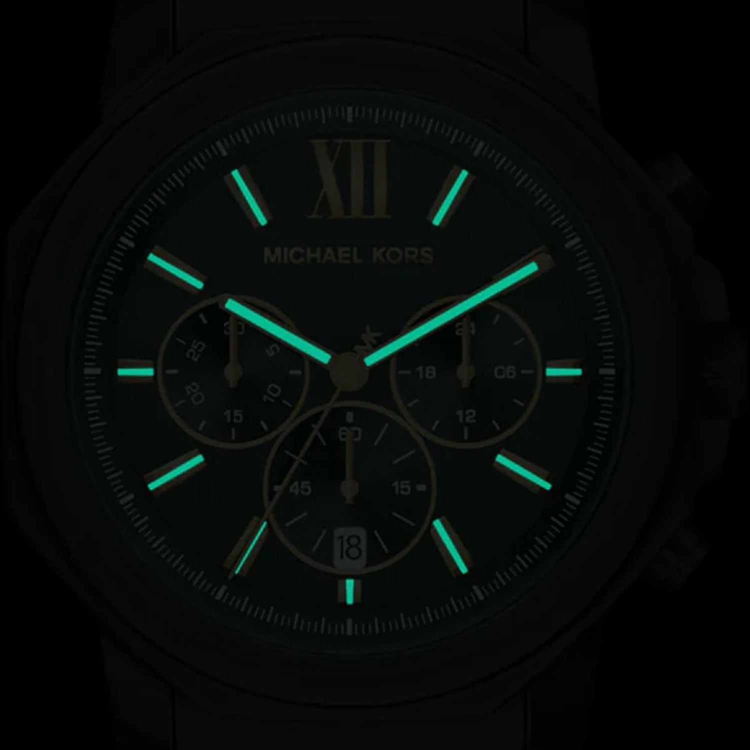 Michael Kors Prescott Men Quartz Black Dial Chronograph Stainless Steel Watch Mk9252