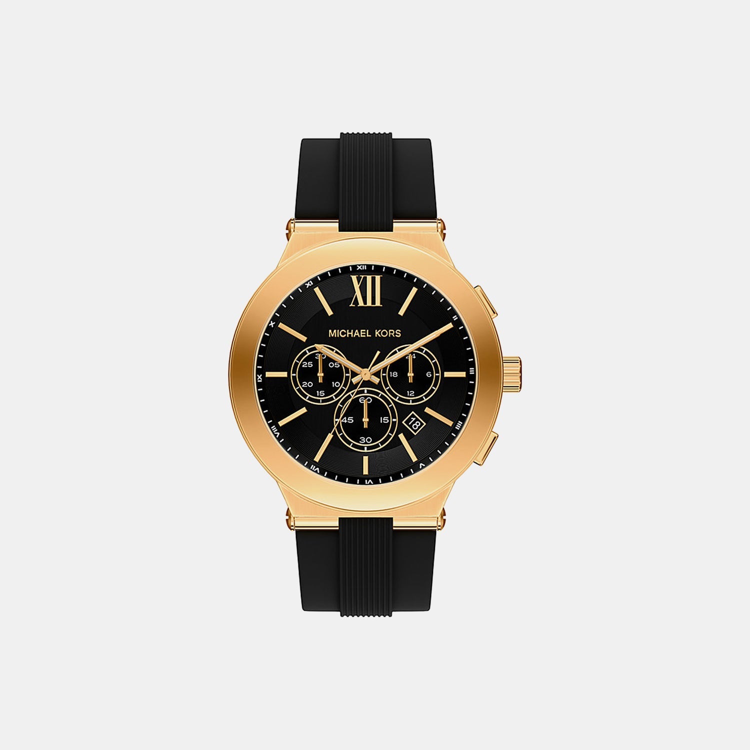 Michael Kors Billie Men Quartz Black Dial Chronograph Silicone Watch Mk9253