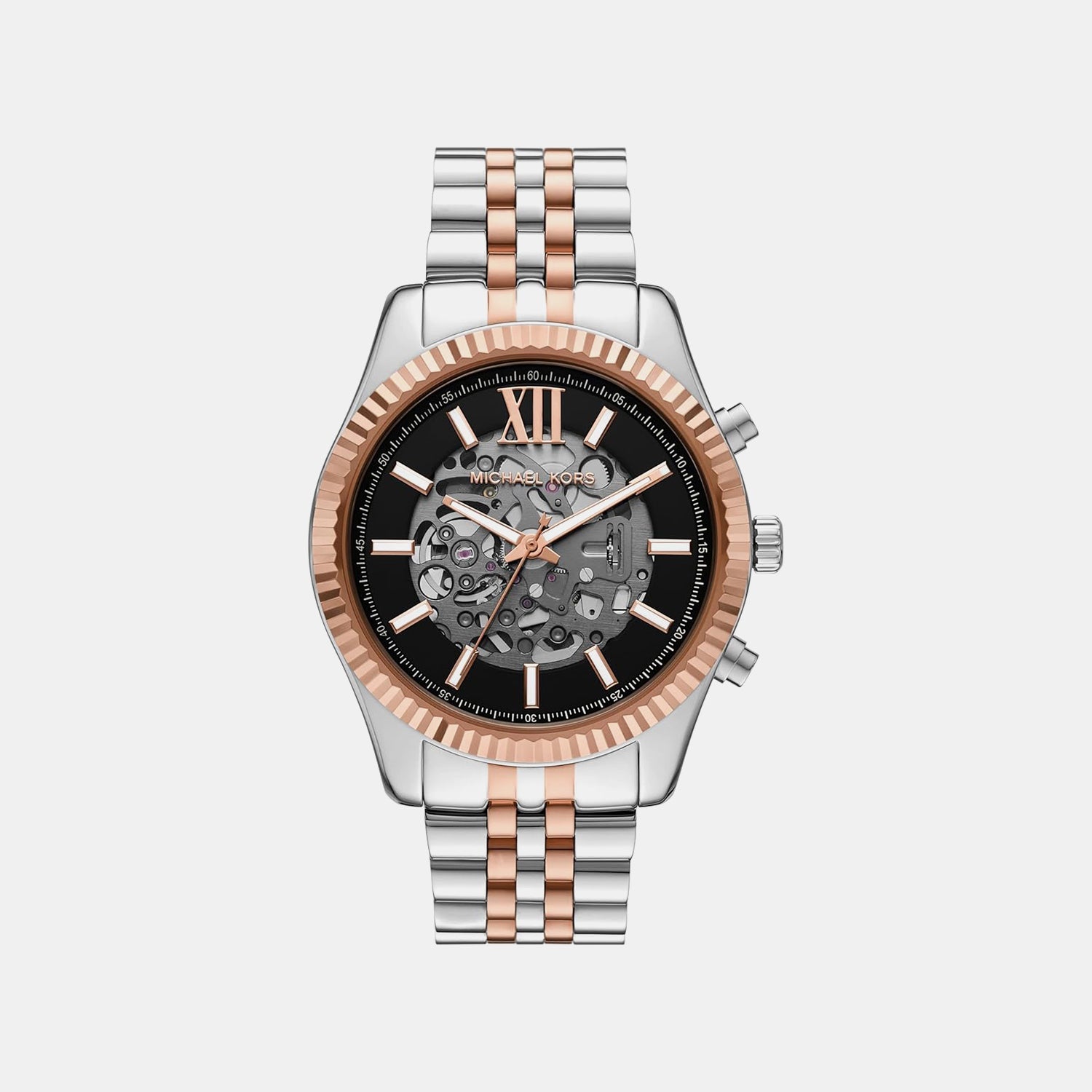 Michael Kors Lexington Men Automatic Black Dial Analog Stainless Steel Watch Mk9266