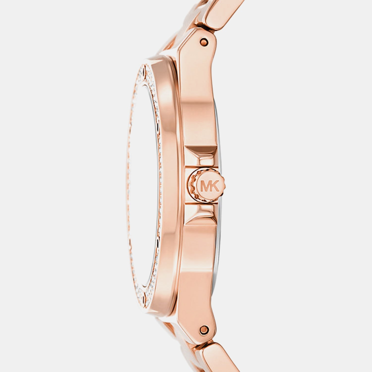Michael Kors Lennox Women Quartz Rose Gold Dial Analog Stainless Steel Watch Mko1221