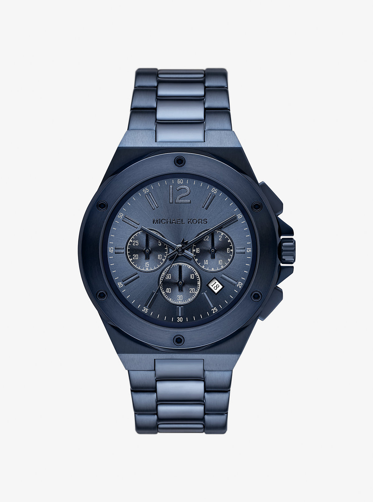 Oversized Lennox Blue-Tone Watch Navy Navy