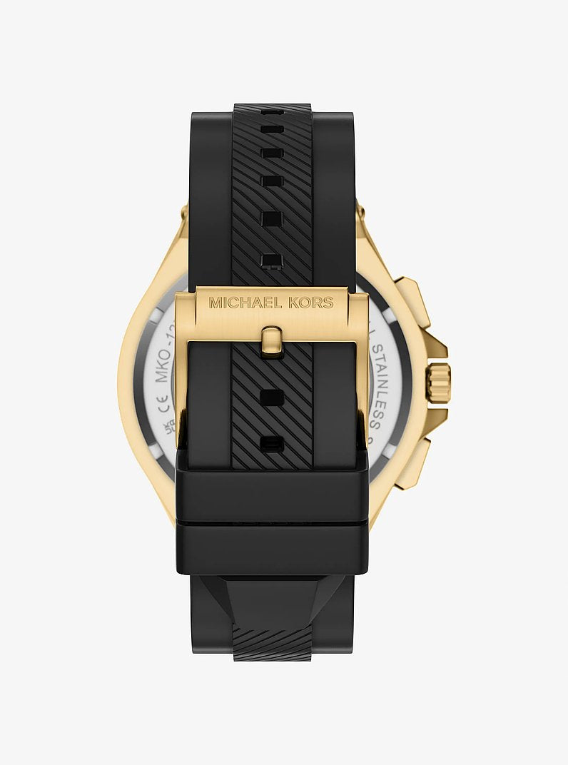 Oversized Lennox Gold-Tone and Silicone Watch Gold Gold