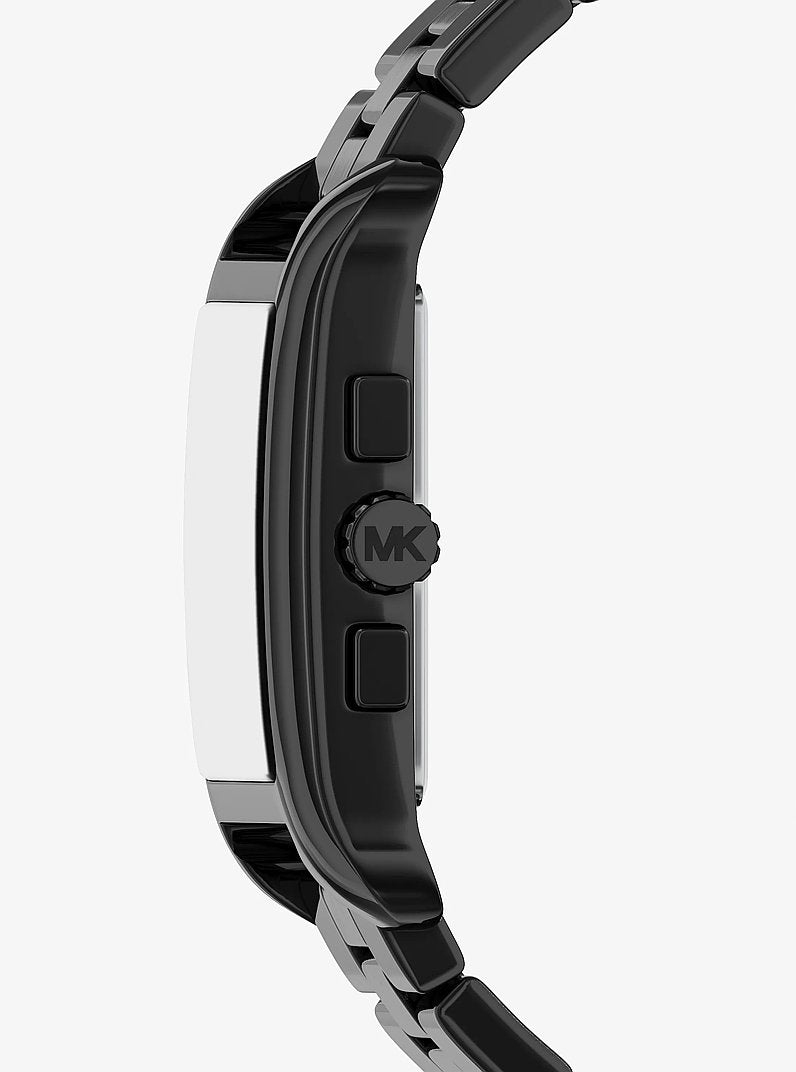 Oversized Monroe Black-Tone Watch Black Black