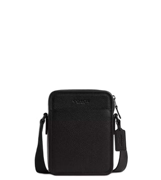 Coach Black Sullivan Textured Leather Small Cross Body Bag
