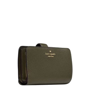 Kate Spade Dark Green Lena Textured Bifold Wallet