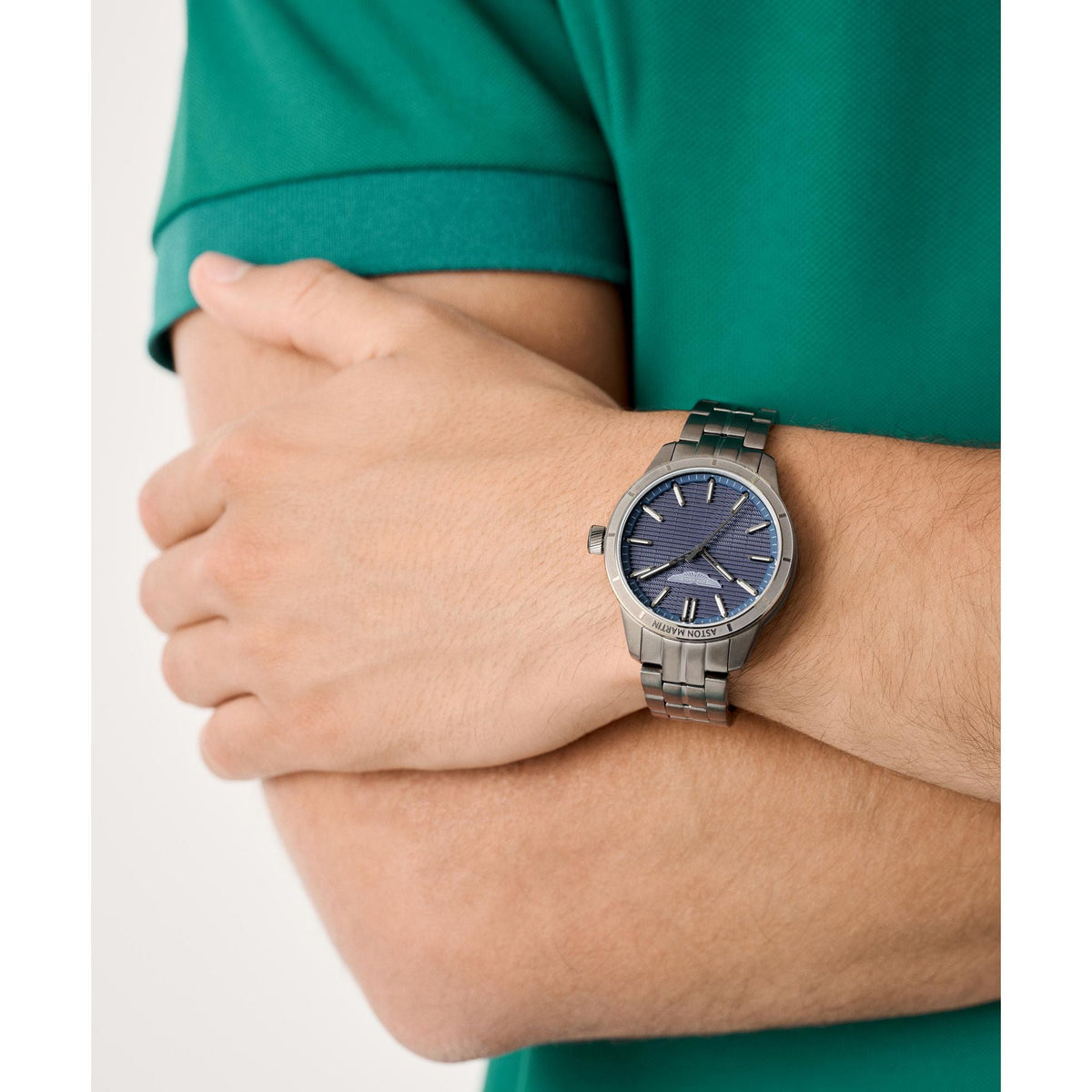 Aston Martin Blue Round Dial Analog Men's Watch MTIH1F5043E