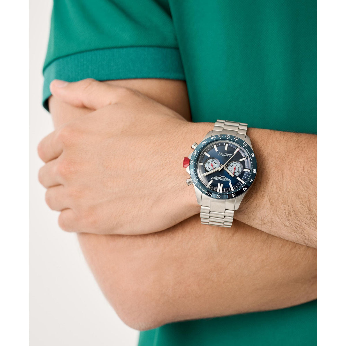 Aston Martin Blue Round Dial Analog Men's Watch MTIS1F5033E