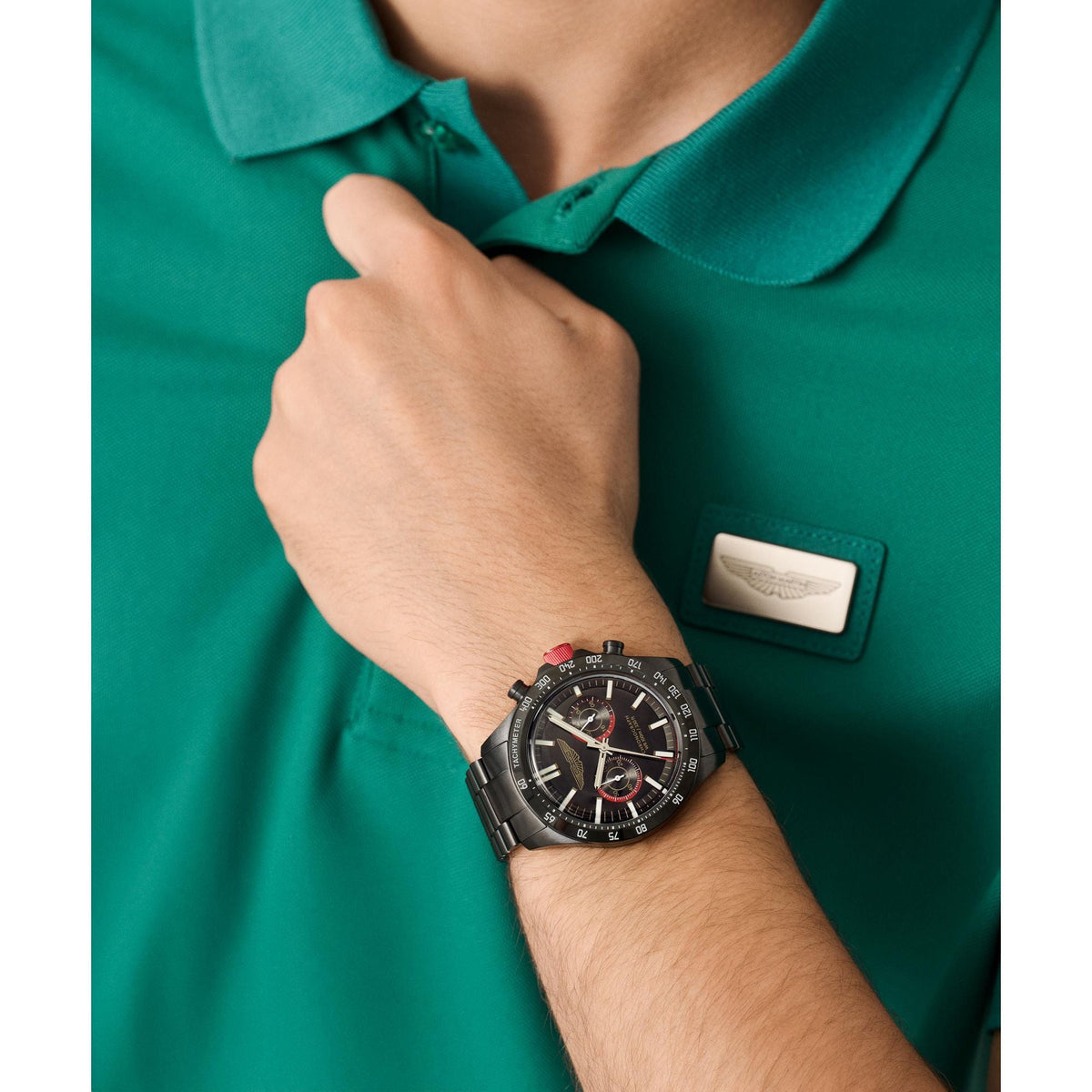 Aston Martin Black Round Dial Analog Men's Watch MTIS1F5043E