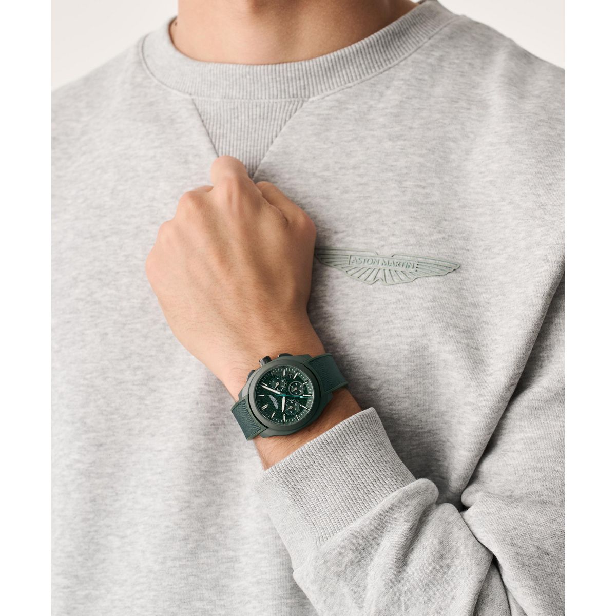 Aston Martin Round 42mm Green Dial Analog Men Watch - MTRC1S6053E