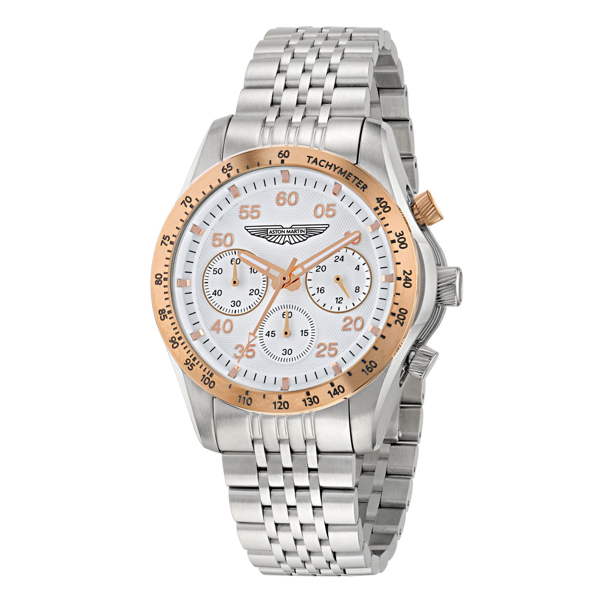 Aston Martin White Round Dial Analog Men's Watch MTRS1F5043E