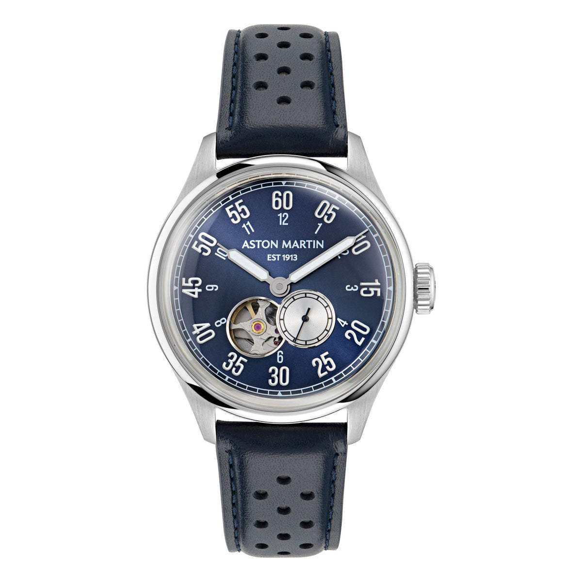 Aston Martin Blue Round Dial Automatic Men's Watch MTTS1F5023E