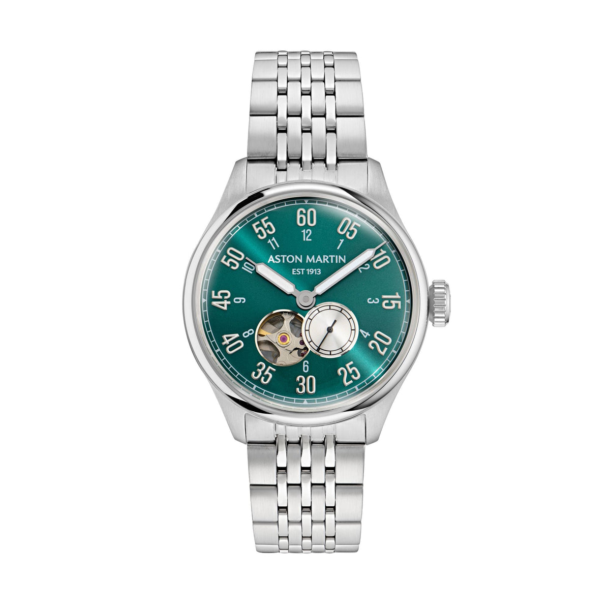 Aston Martin Green Round Dial Automatic Men's Watch MTTS1F5043E