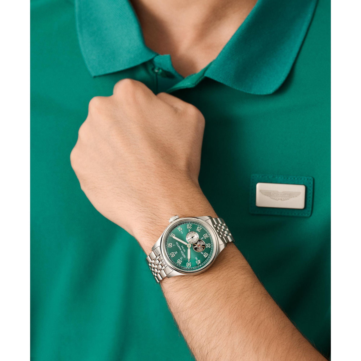 Aston Martin Green Round Dial Automatic Men's Watch MTTS1F5043E