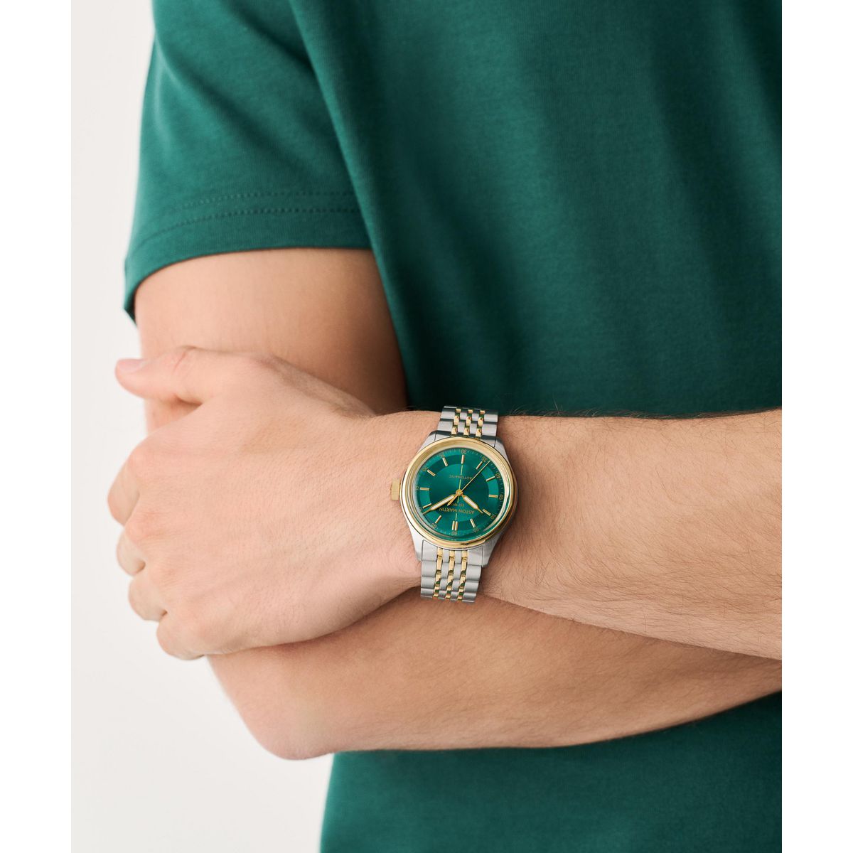 Aston Martin Round 39mm Green Dial Mechanical Automatic Men Watch - MTTS1S6013E