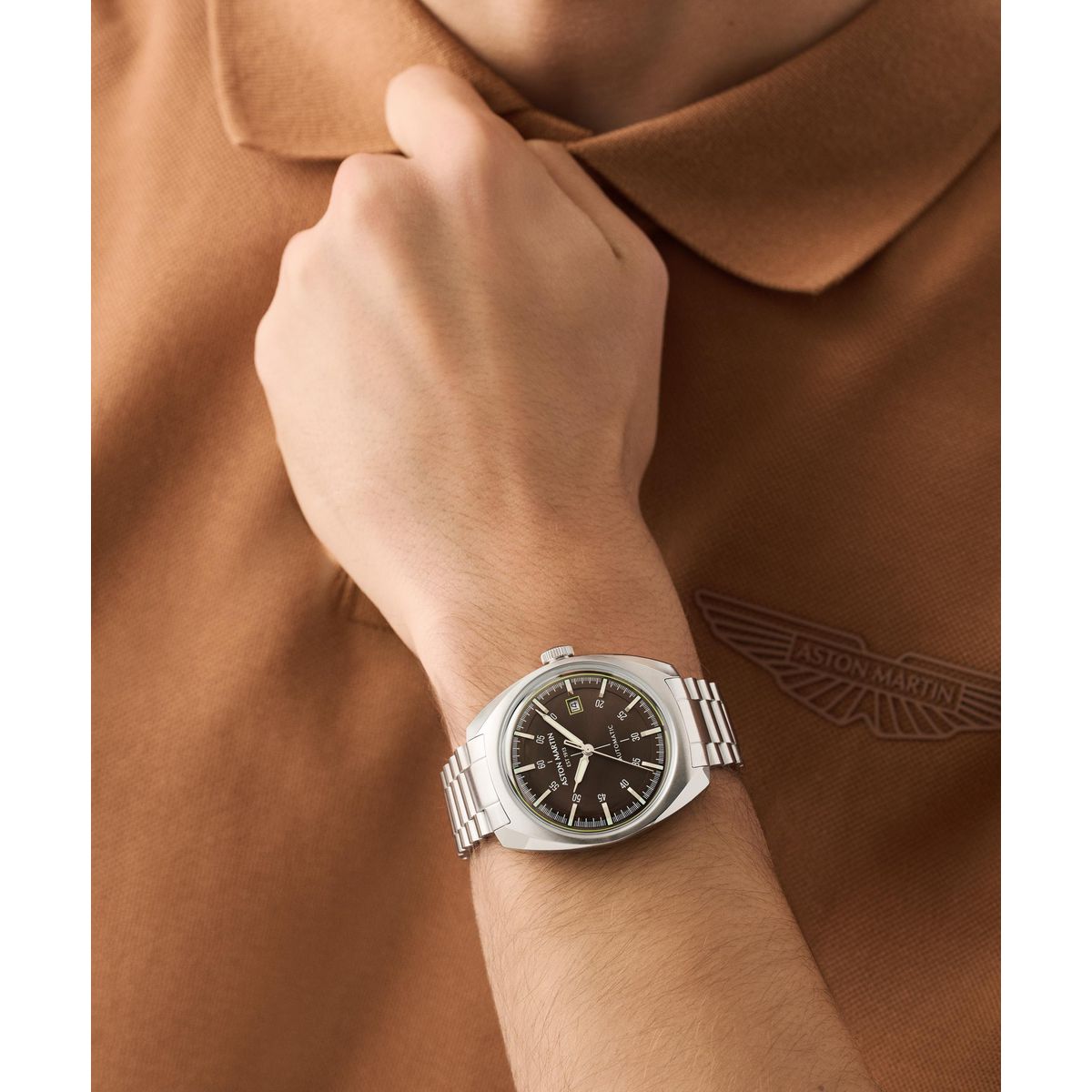 Aston Martin Round 41mm Brown Dial Mechanical Automatic Men Watch - MTTS2S6023E