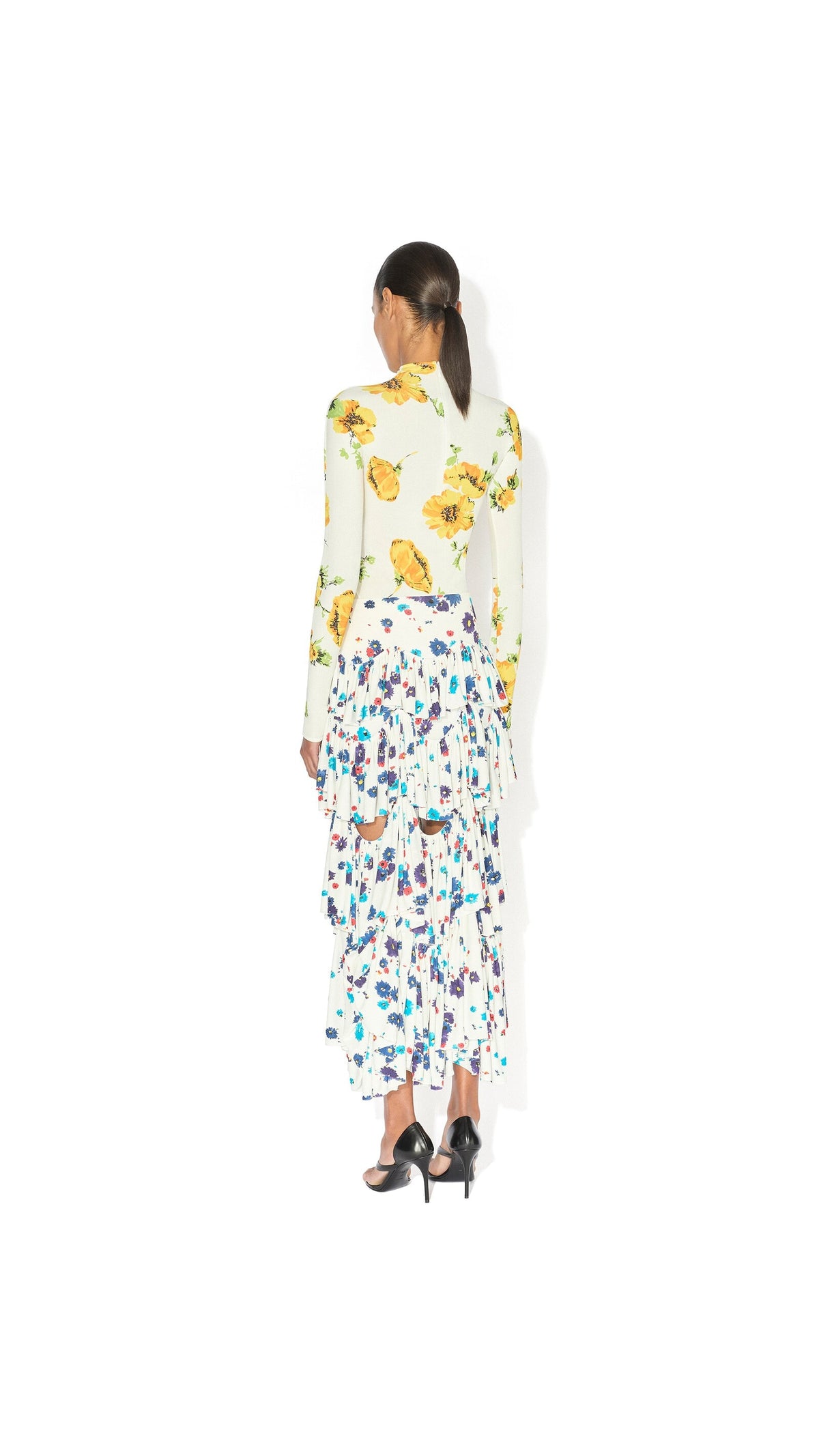 Alaïa Draped Printed Skirt