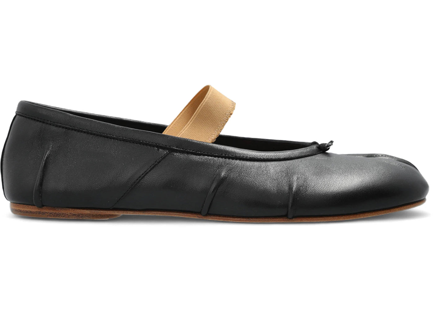Maison Margiela Tabi Ballerina Flat Elastic Band Black Nude (Women'S)