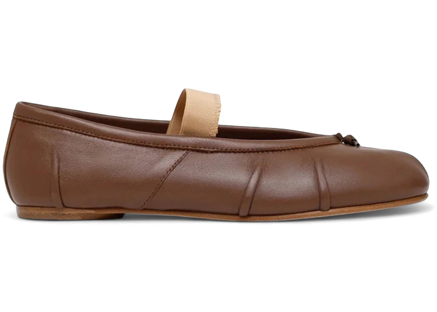 Maison Margiela Tabi Ballerina Flat Elastic Band Warm Coffee Nude (Women'S)