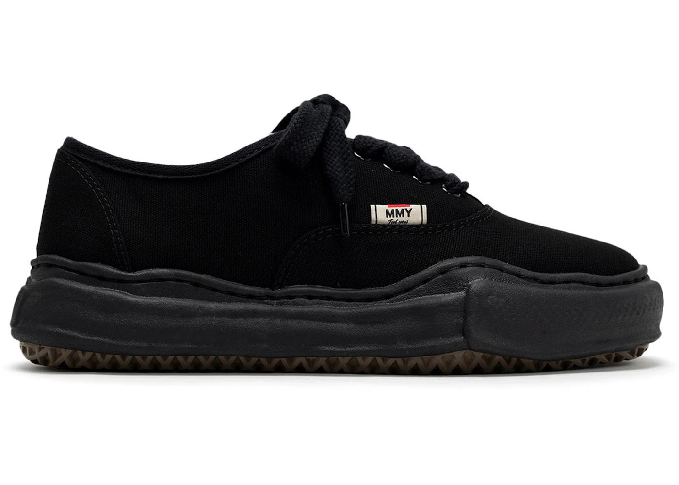 Maison Mihara Yasuhiro Baker Og Sole Cavas Low Triple Black
